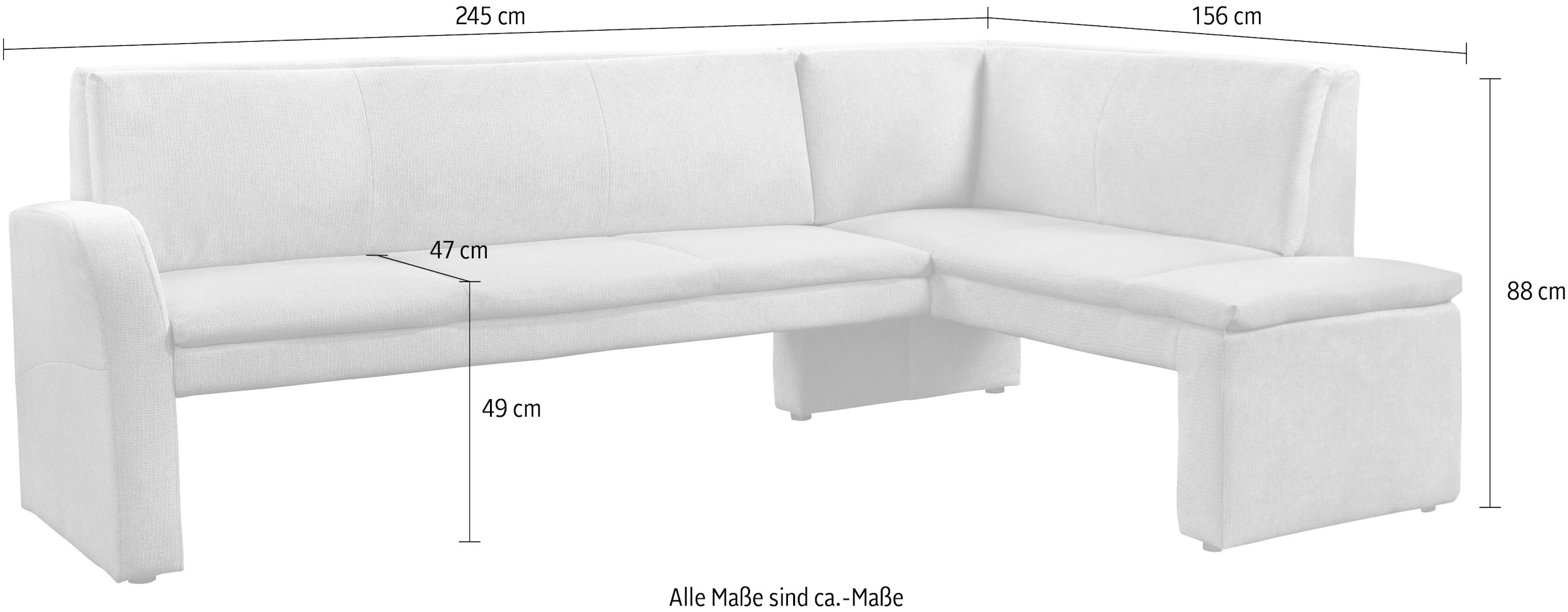 exxpo - sofa fashion Banc d'angle »Cortado, elegant und modern mit hohem Sitzkomfort« garde au sol élevée, belle finition des détails, revêtement cuir en option