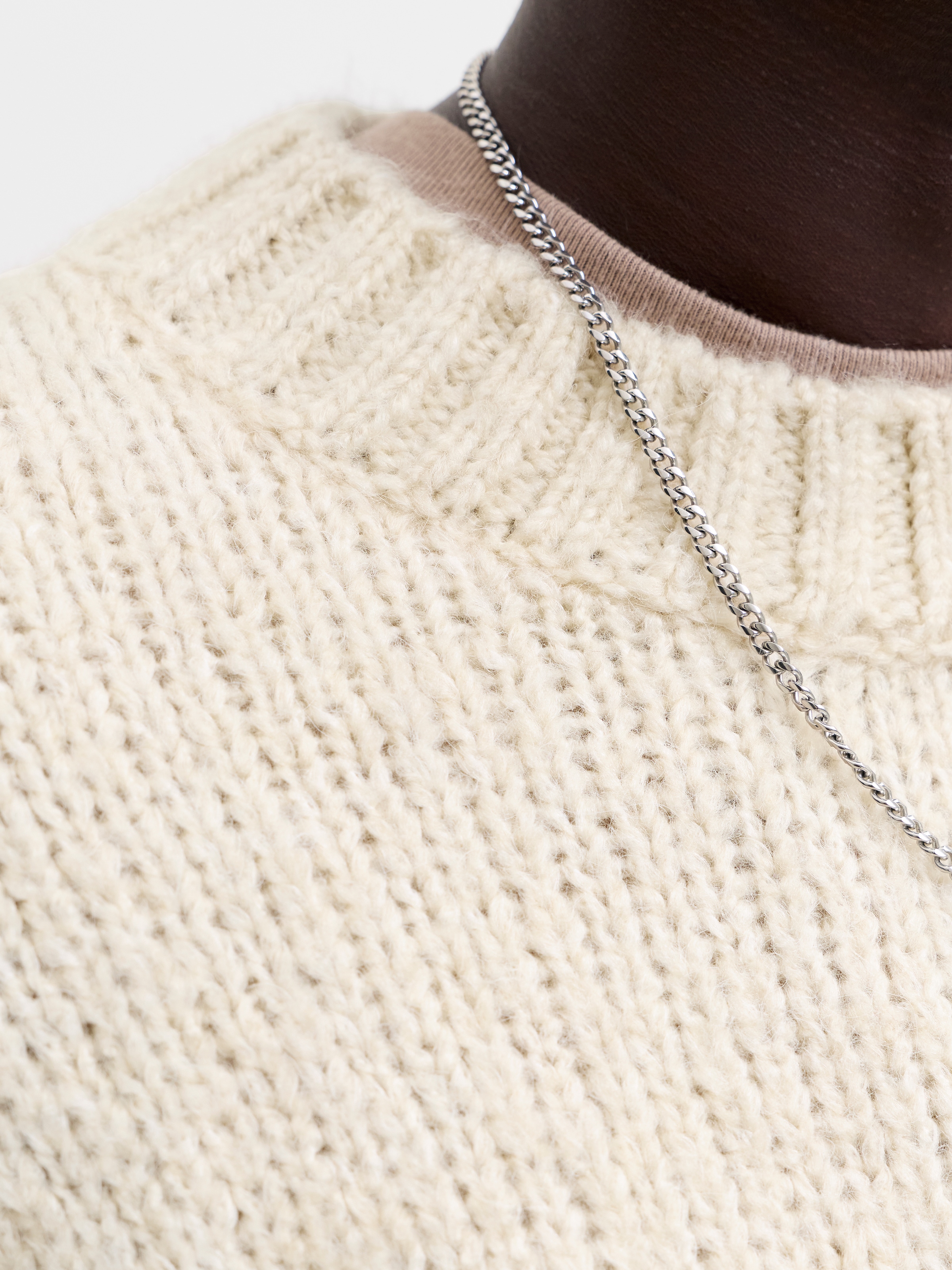 Jack & Jones Rundhalspullover »JORSALAMANCO KNIT CREW NECK« Materialmix, regular fit