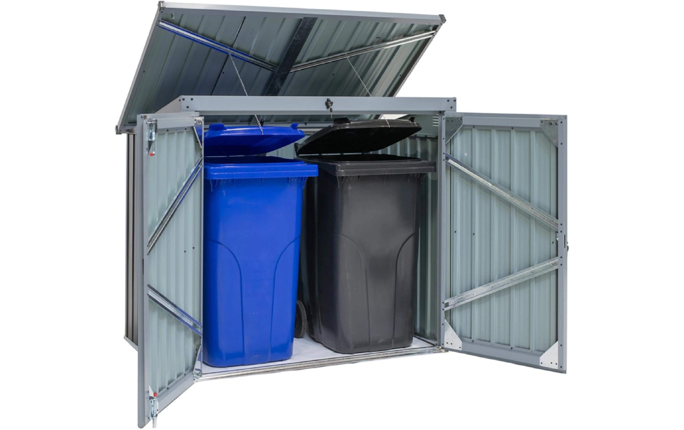 WESTMANN Coffre à poubelles »ISBS-T2D« pour 2x240 l, LxPxH : 158x101x134 cm
