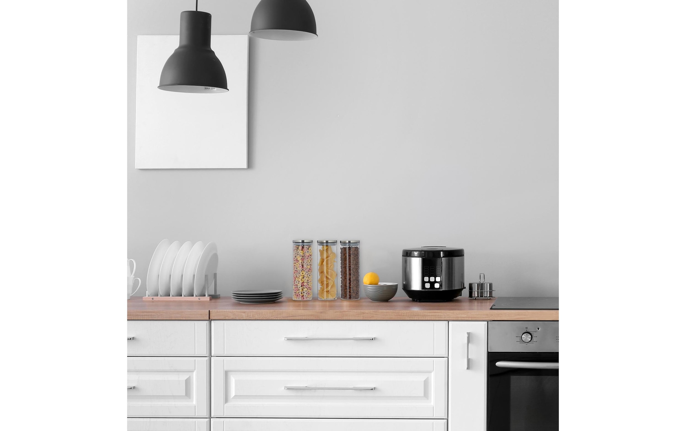relaxdays Bocal à provisions »1,6 l« compatible lave-vaisselle