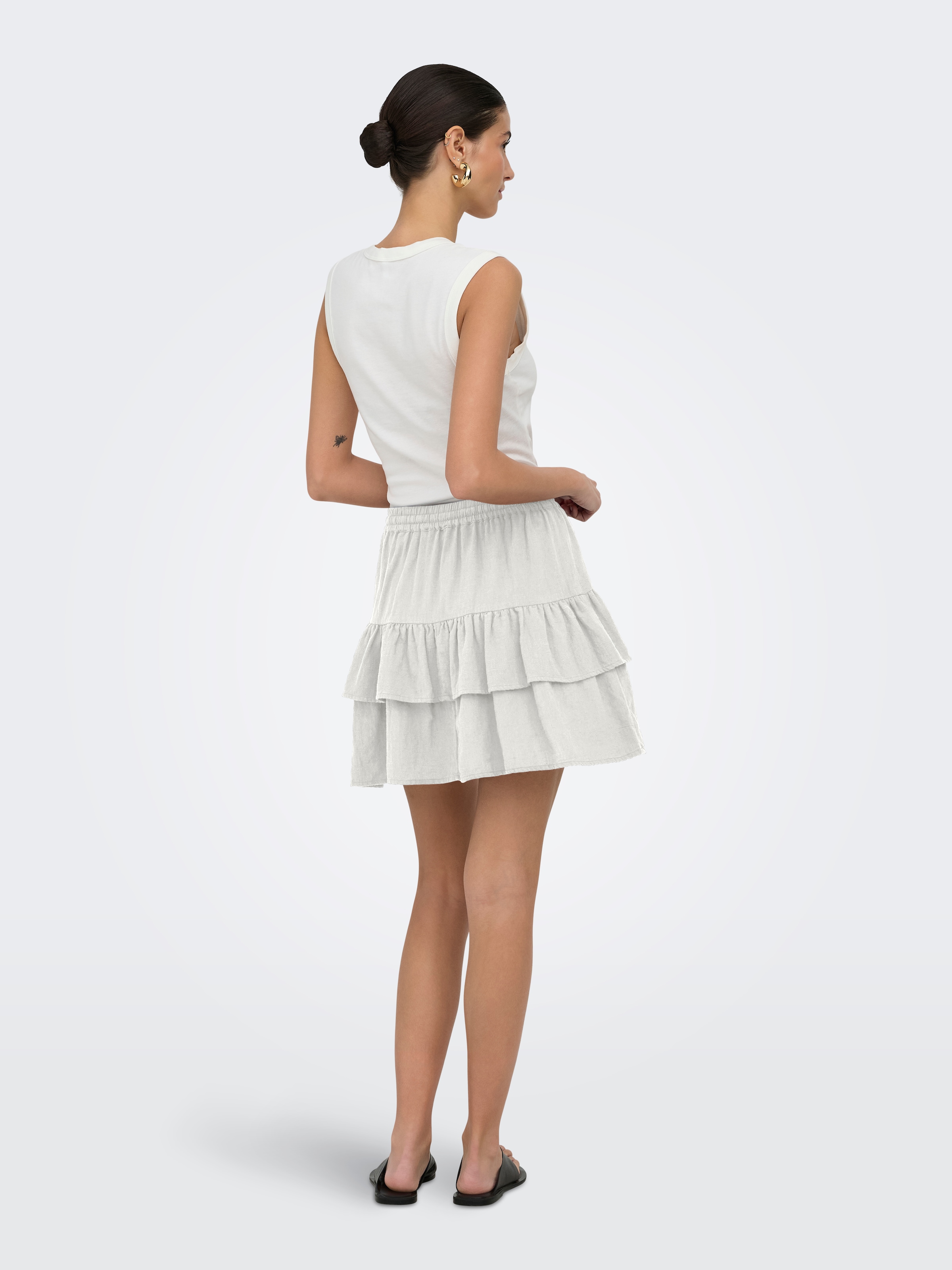 ONLY Minijupe »ONLSWAR STRING SHORT SKIRT WVN« Coton