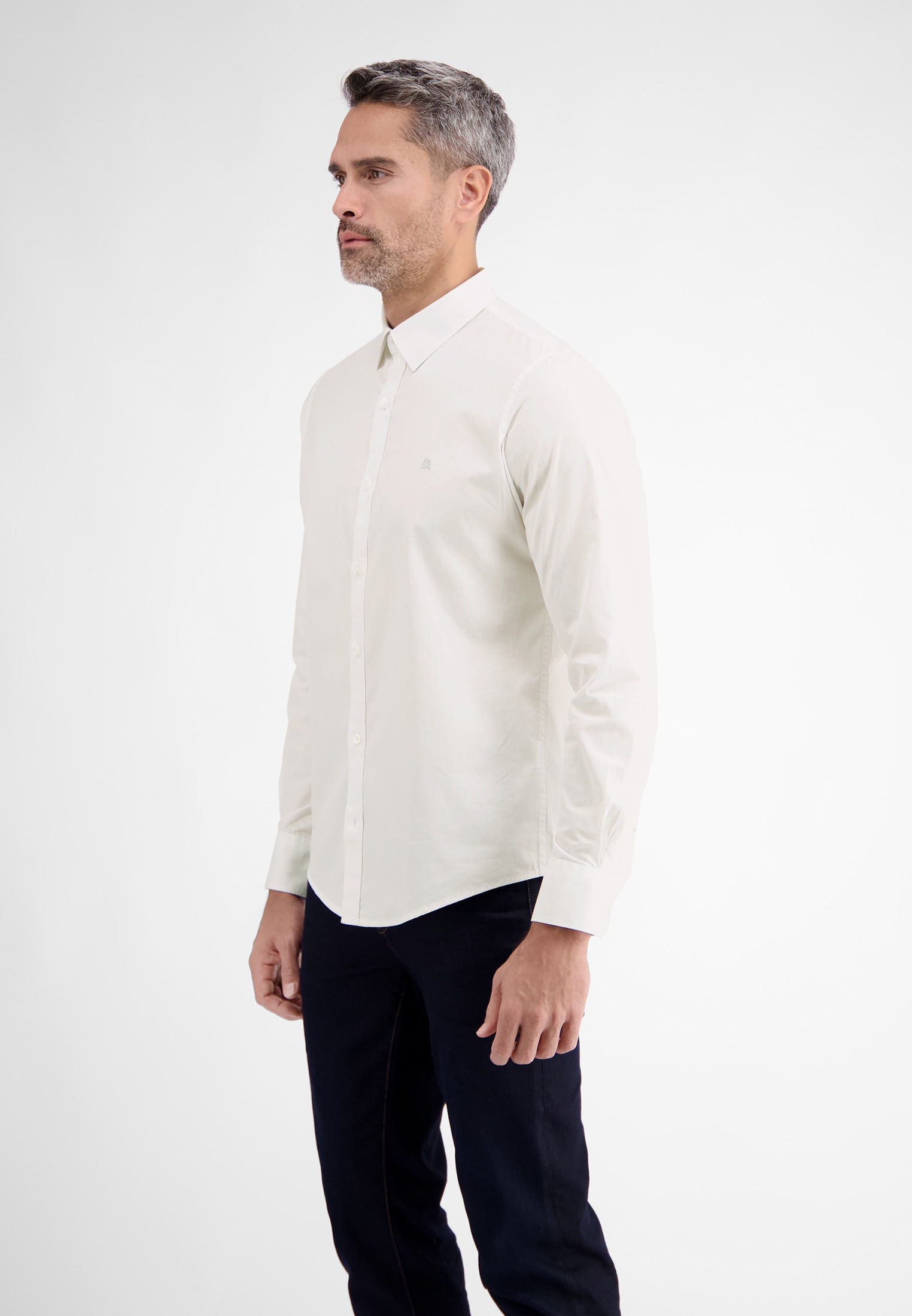 LERROS Chemise à manches longues »Basic Poplinhemd, Kent-Kragen«