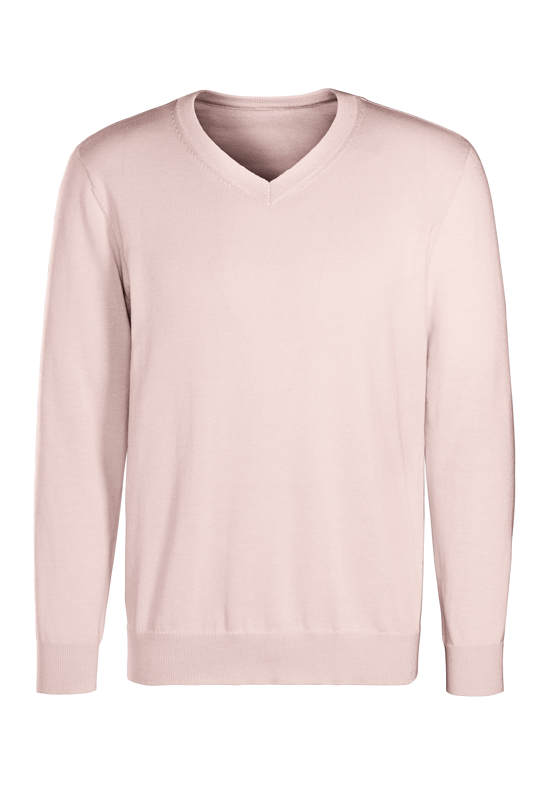 H.I.S Strickpullover mit V-Ausschnitt, Pullover aus Feinstrick, Baumwollmischung