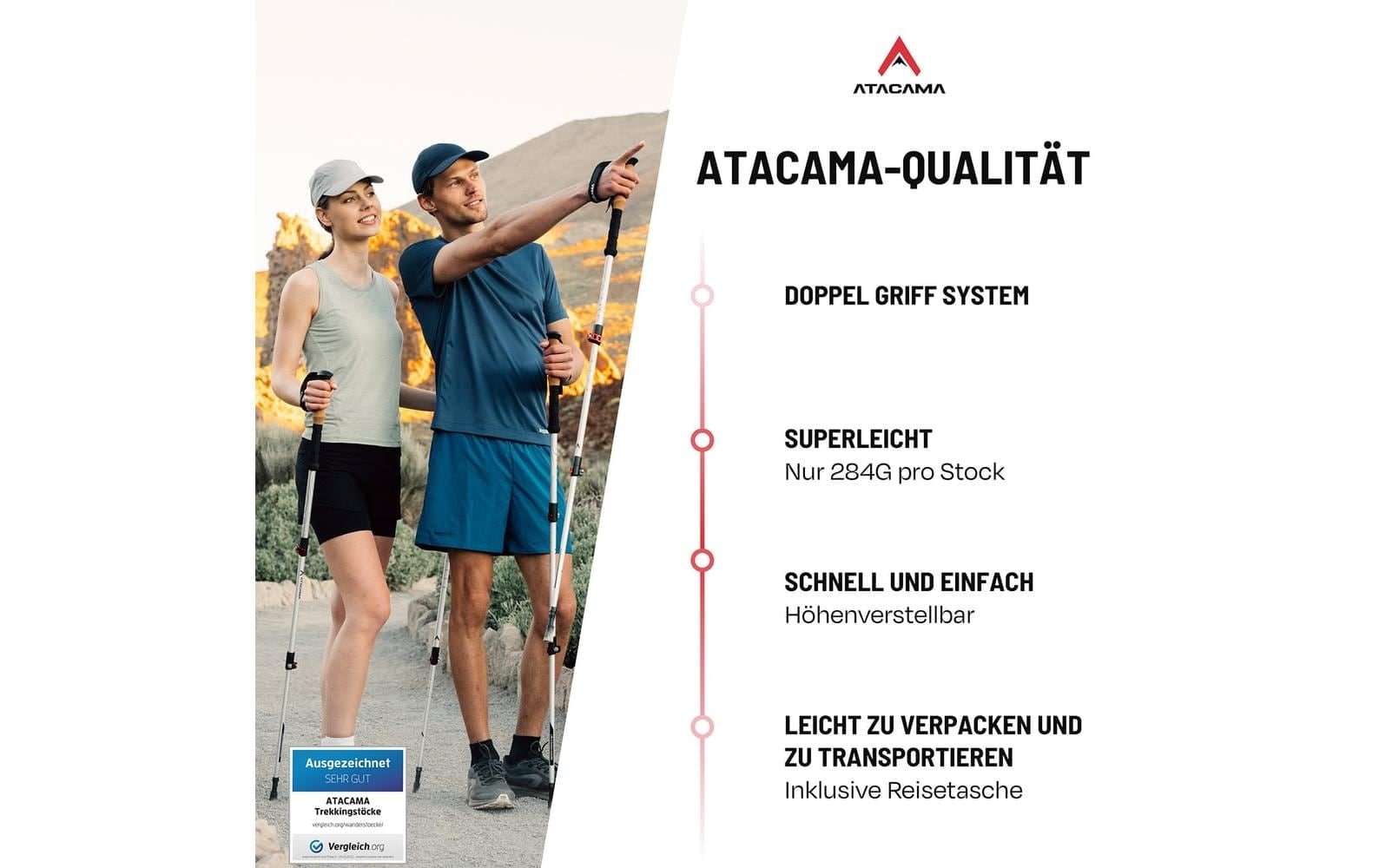   Bâtons de marche nordique »Atacama 110-135 cm«