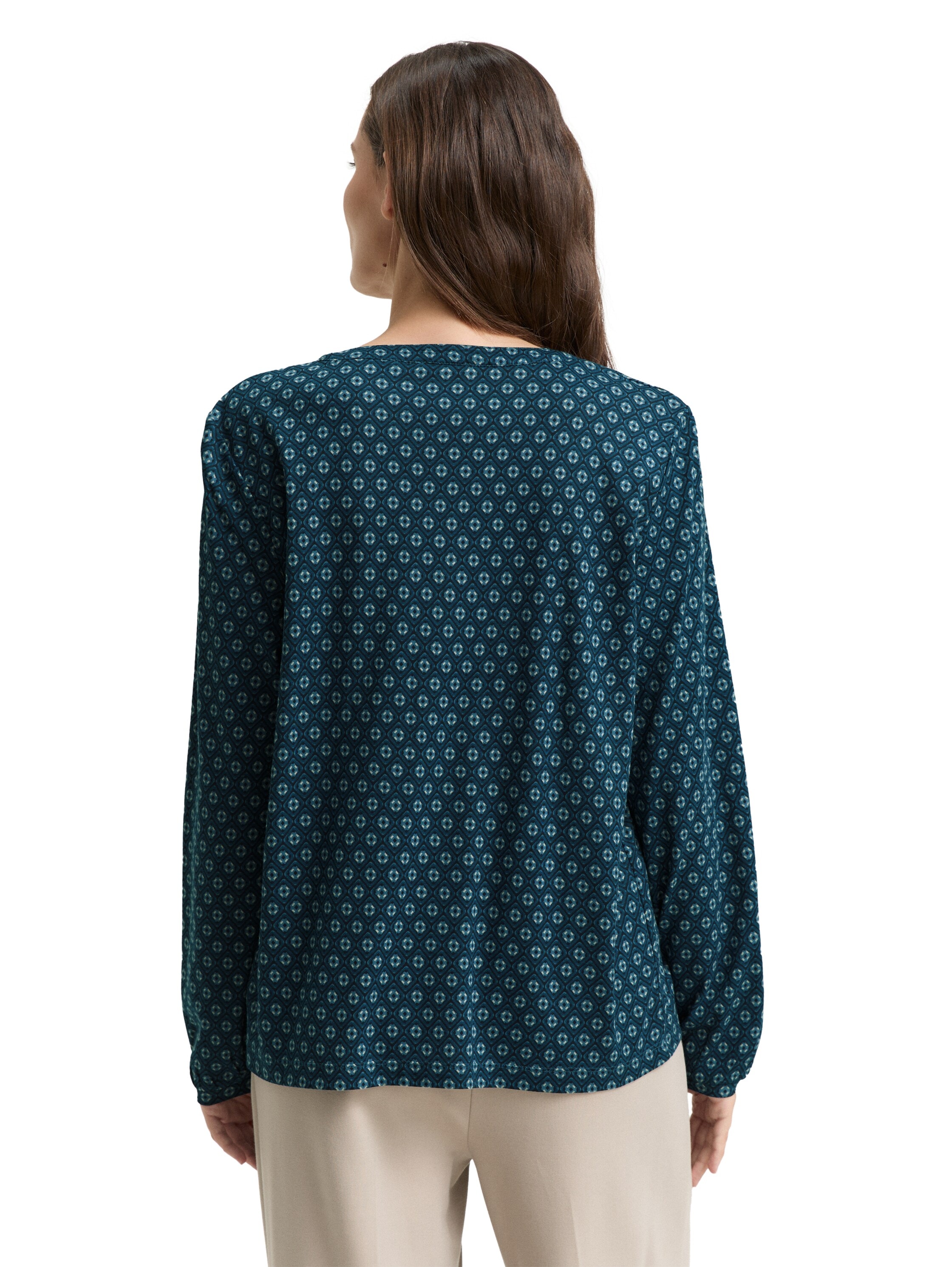 TOM TAILOR Blouse à manches longues , mit grafischem Muster
