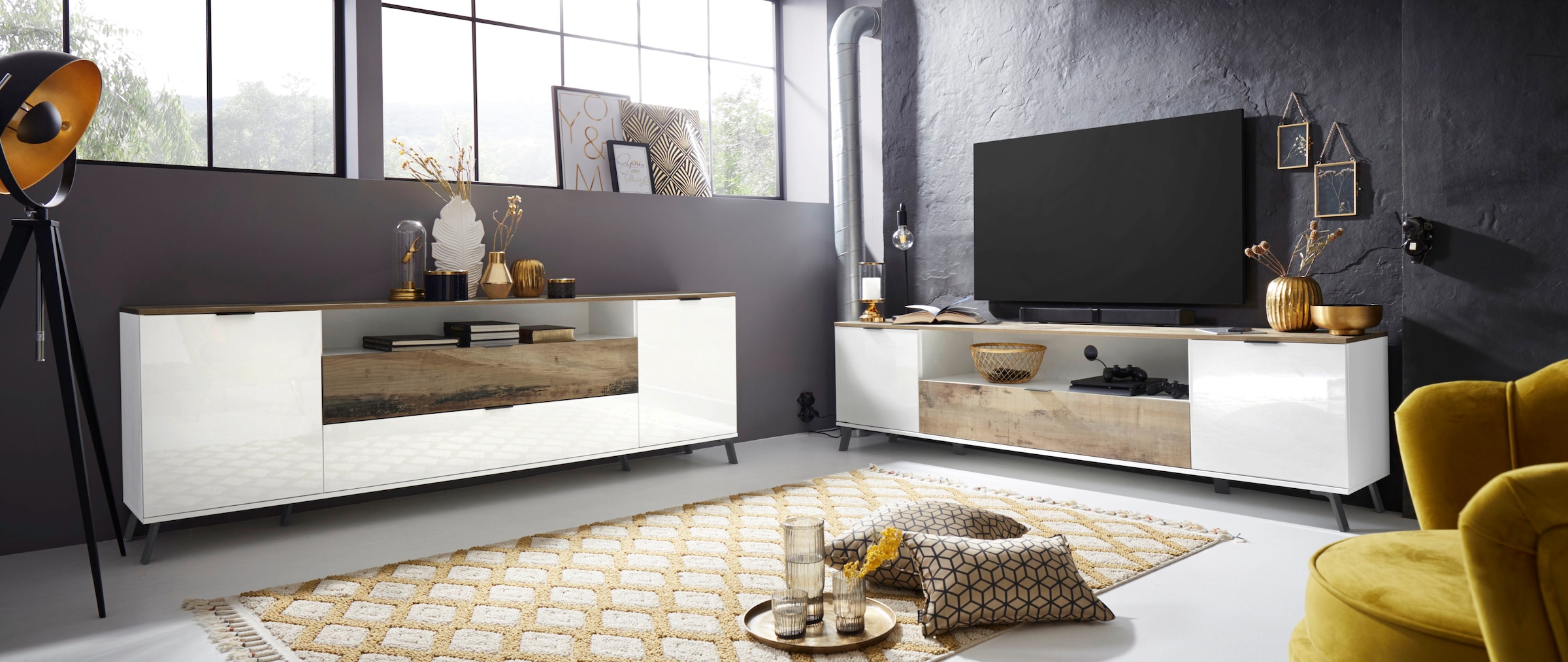 Home affaire Table basse »CASANOVATV-Board, TV-Schrank« Breite ca. 220 cm