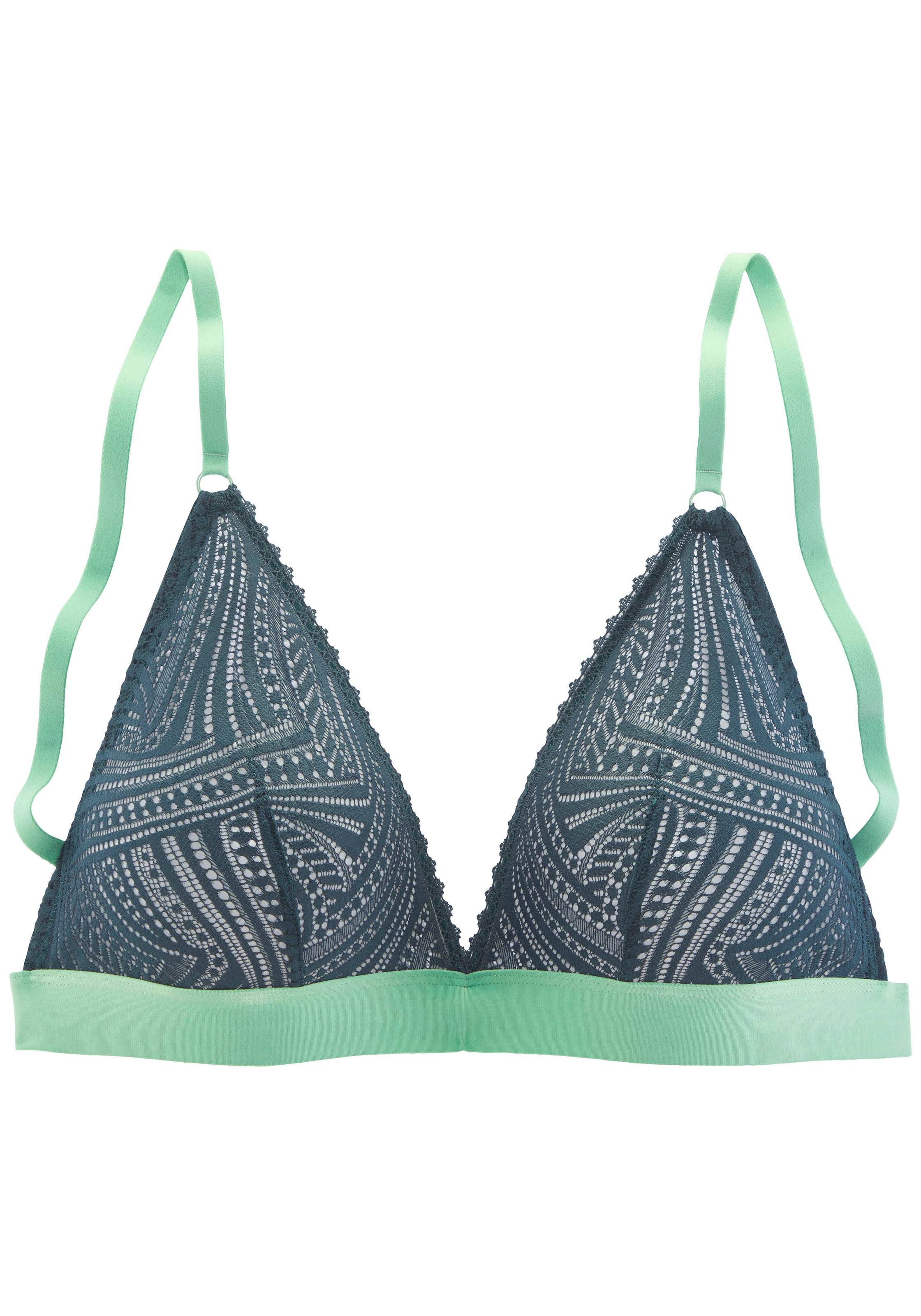 s.Oliver Bralette-BH »Clemence« ohne Bügel aus graphischer Spitze in transparenter Optik, Dessous