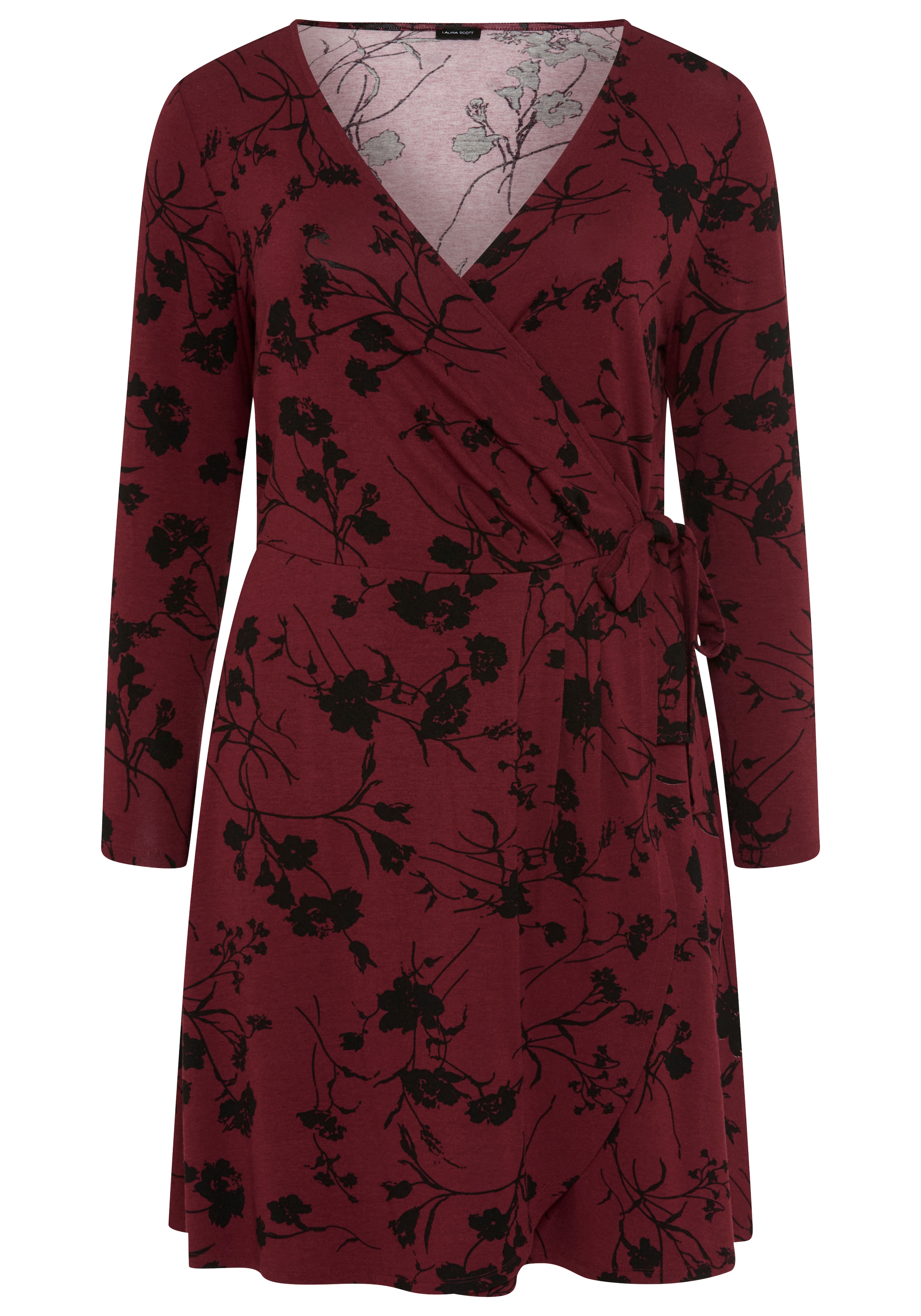 Laura Scott CURVE Robe portefeuille »Grosse Grössen« en grandes tailles, en mélange viscose élastique, coupe cintrée