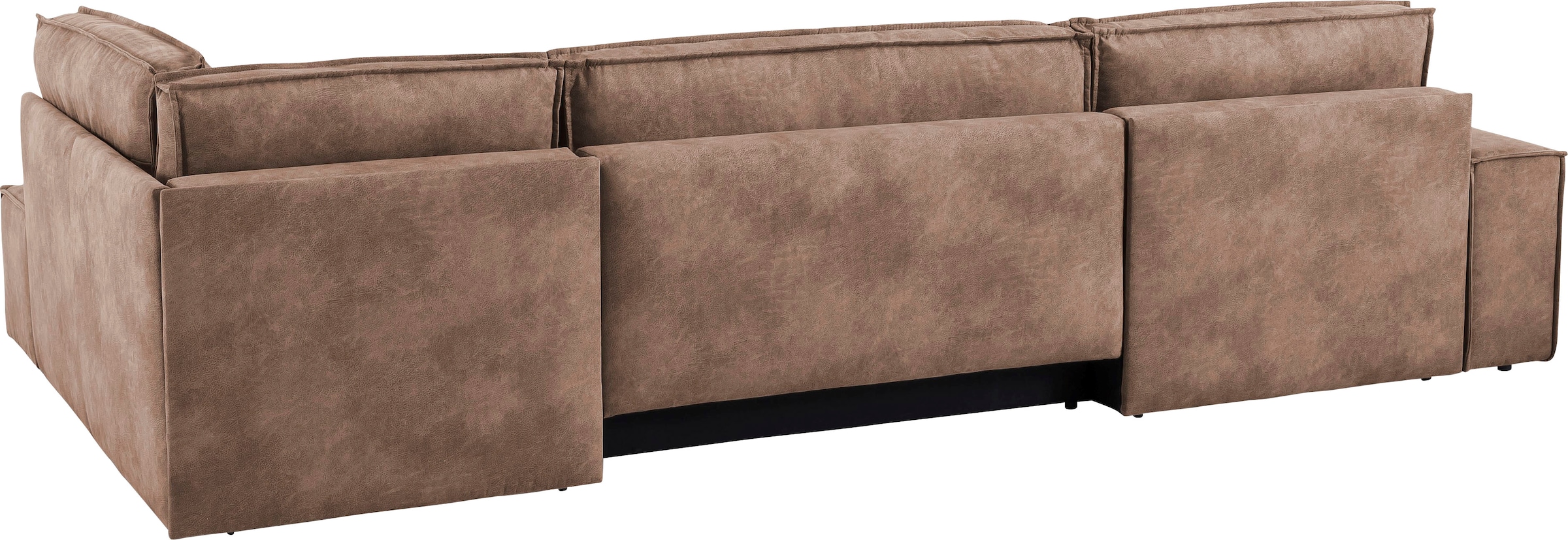 GOODproduct Paysage de salon »SHERWOOD Vintage Lederoptik U-Form, 329 cm« Fonction couchage avec coffre-lit (194x139 cm), velours côtelé, vintage, velours