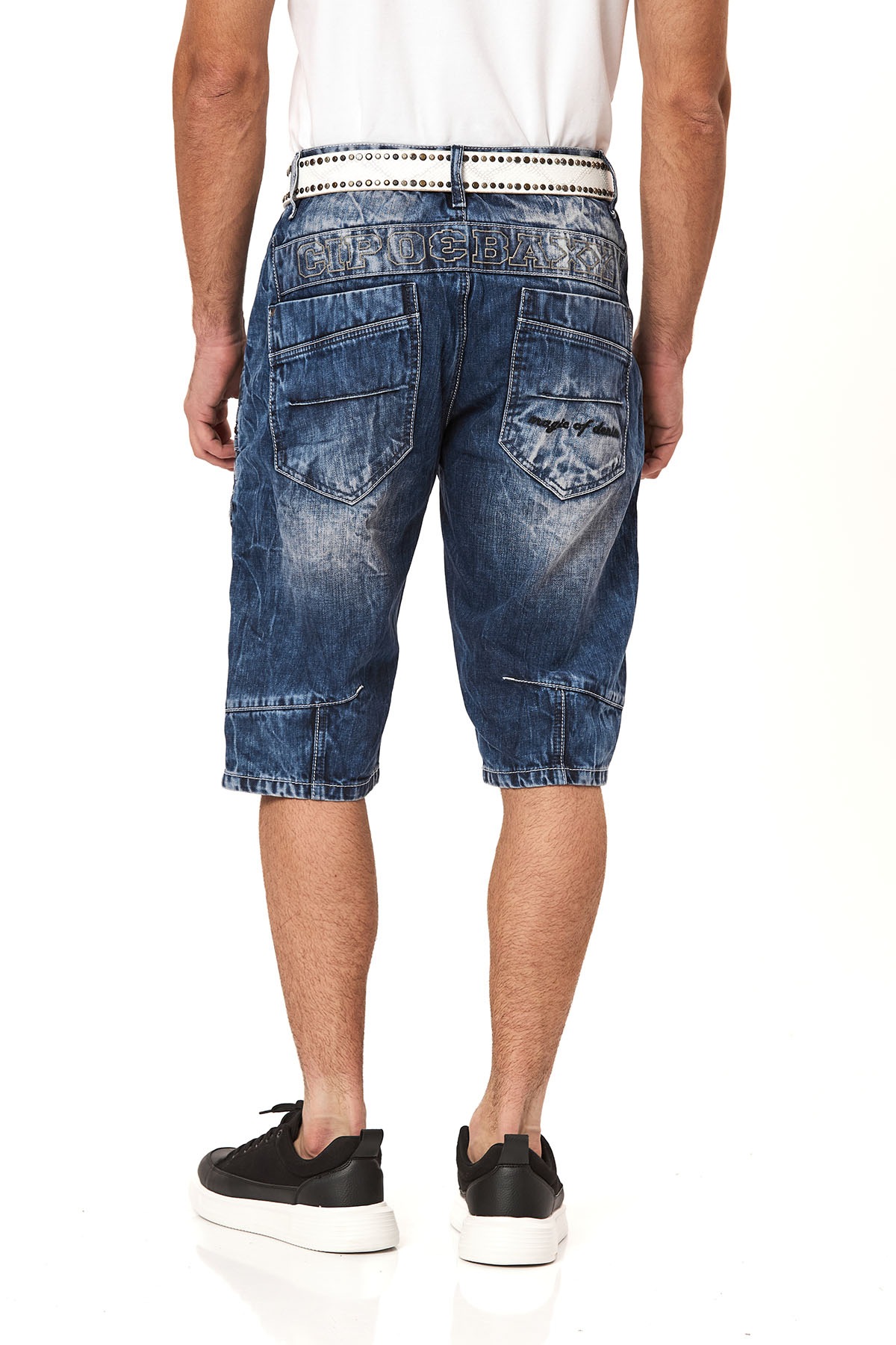 Cipo & Baxx Bermuda en jean Baumwolle, regular fit