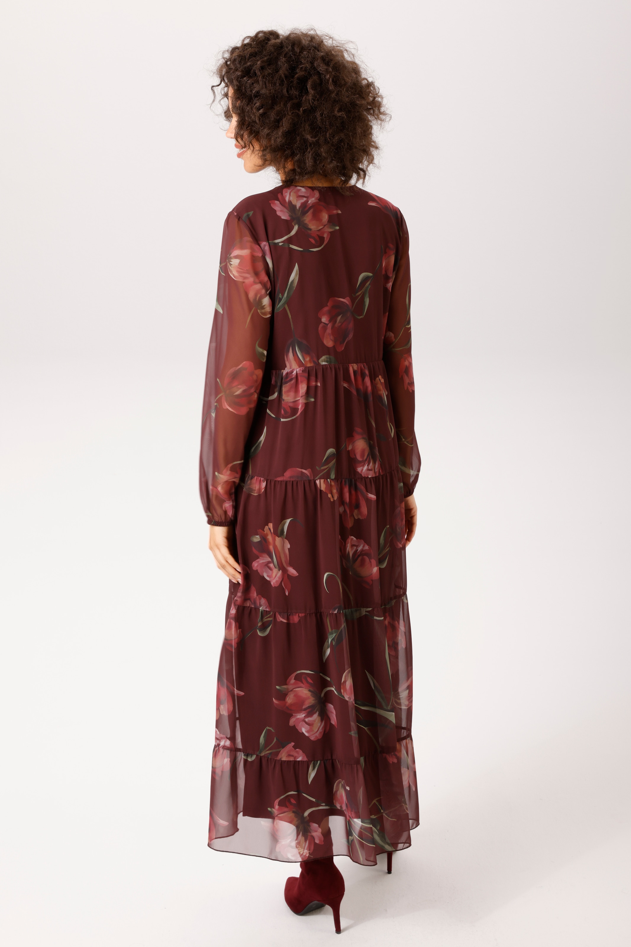 Aniston CASUAL Maxikleid mit grossflächigen, farbharmonischen Blumendruck - NEUE KOLLEKTON