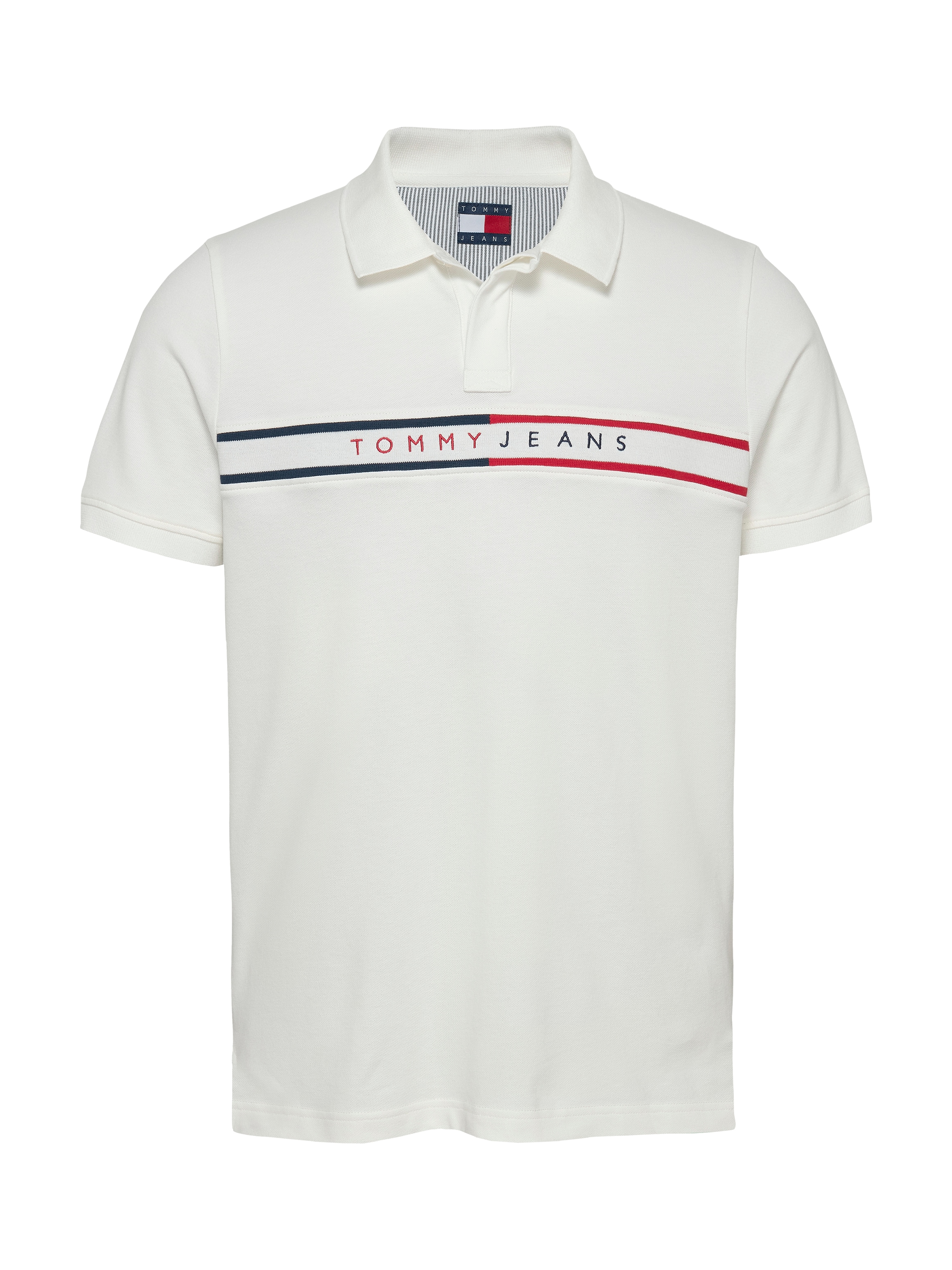 Tommy Jeans Polo »TJM SLIM CHEST FLAG POLO« Mit Rundhalsausschnitt