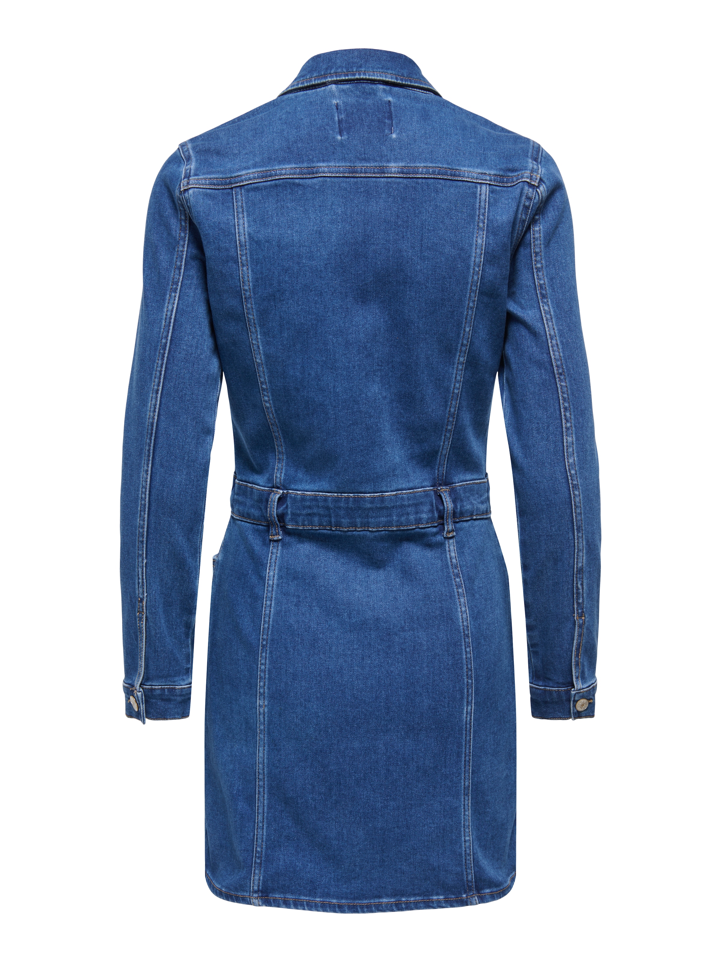 ONLY Robe en jean »ONLELLEN L/S SHORT STRETCH DNM DRESS PIM« Poches poitrine | Poches pour les mains slim fit