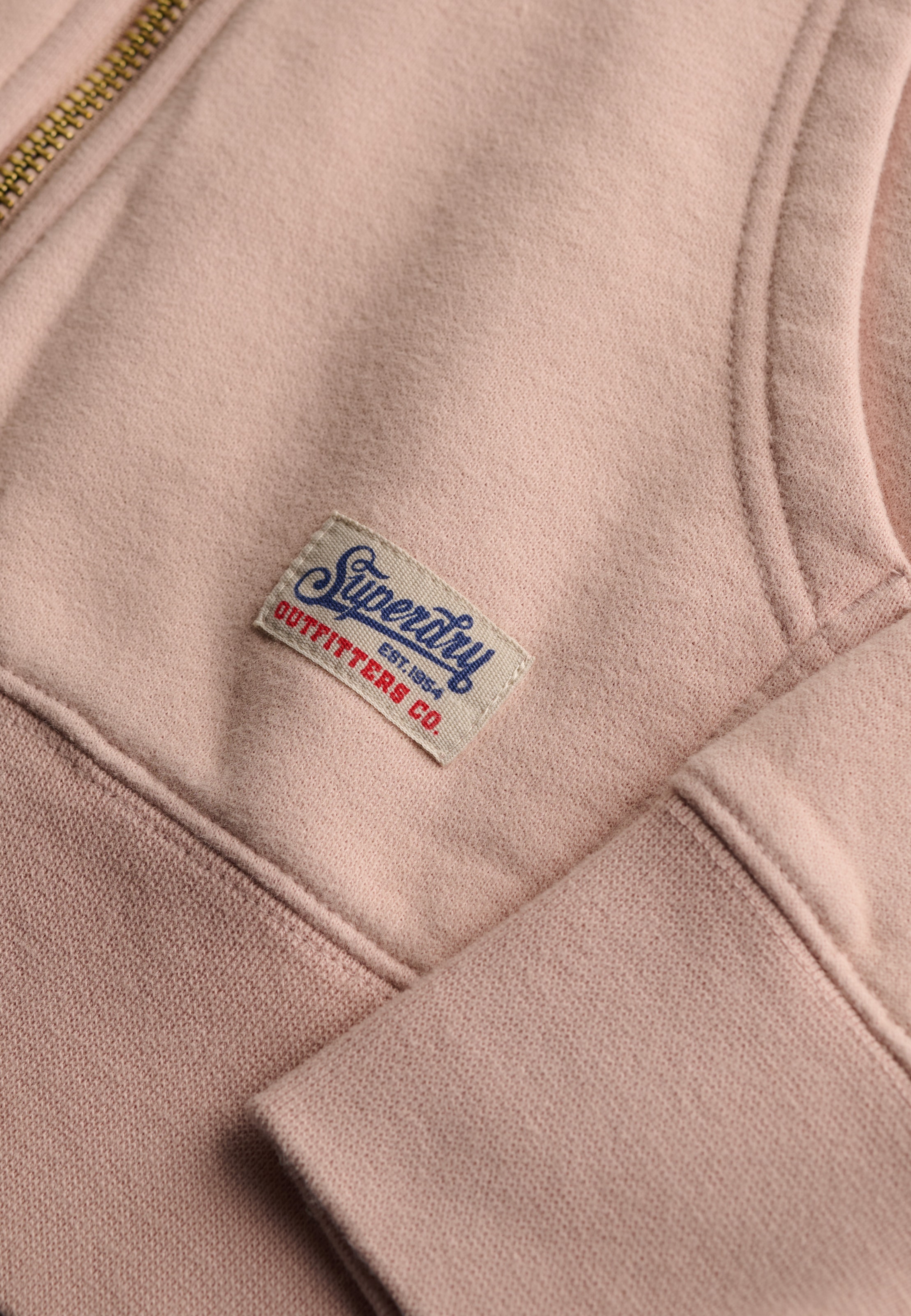 Superdry Sweat à capuche »LUXE CASUAL ZIPHOOD« mélange coton, coupe décontractée