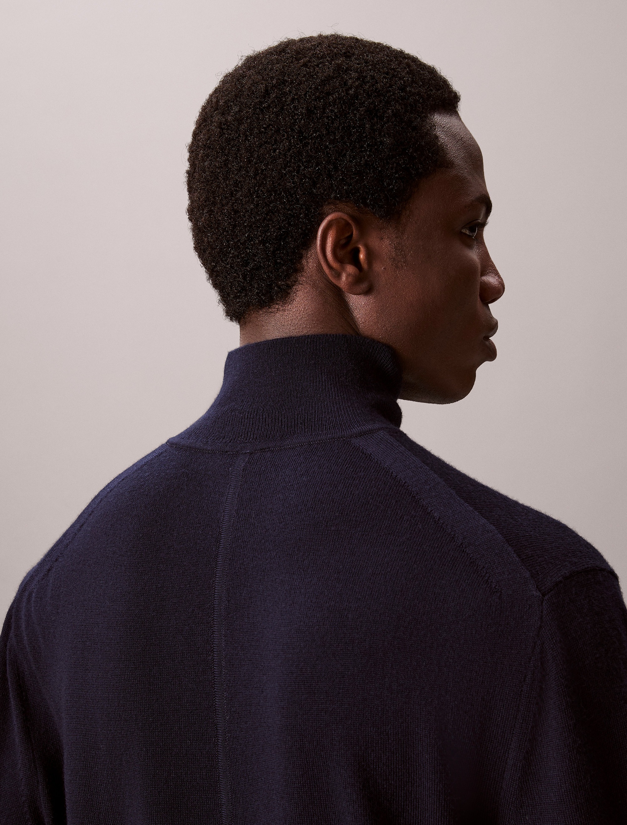 Calvin Klein Pull à col montant »LS MERINO MOCK NECK SWTR 14GG« Mit Rundhalsausschnitt, regular fit