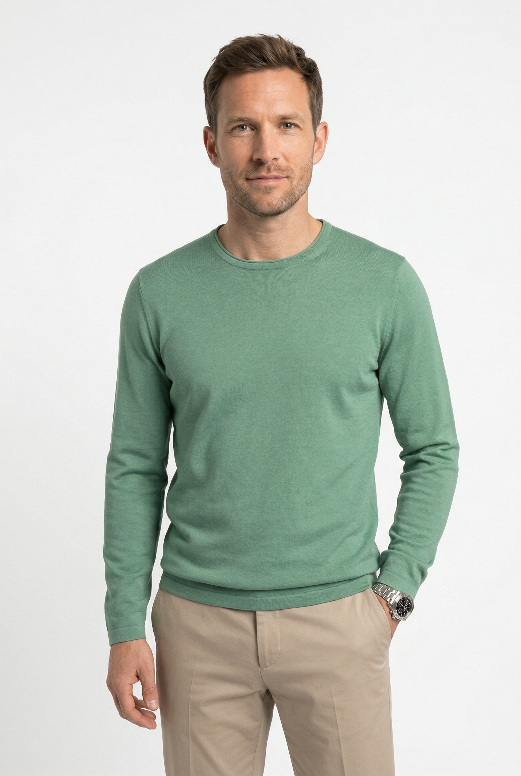 OLYMP Rundhalspullover »OLYMP Strick Casual« Crew Neck