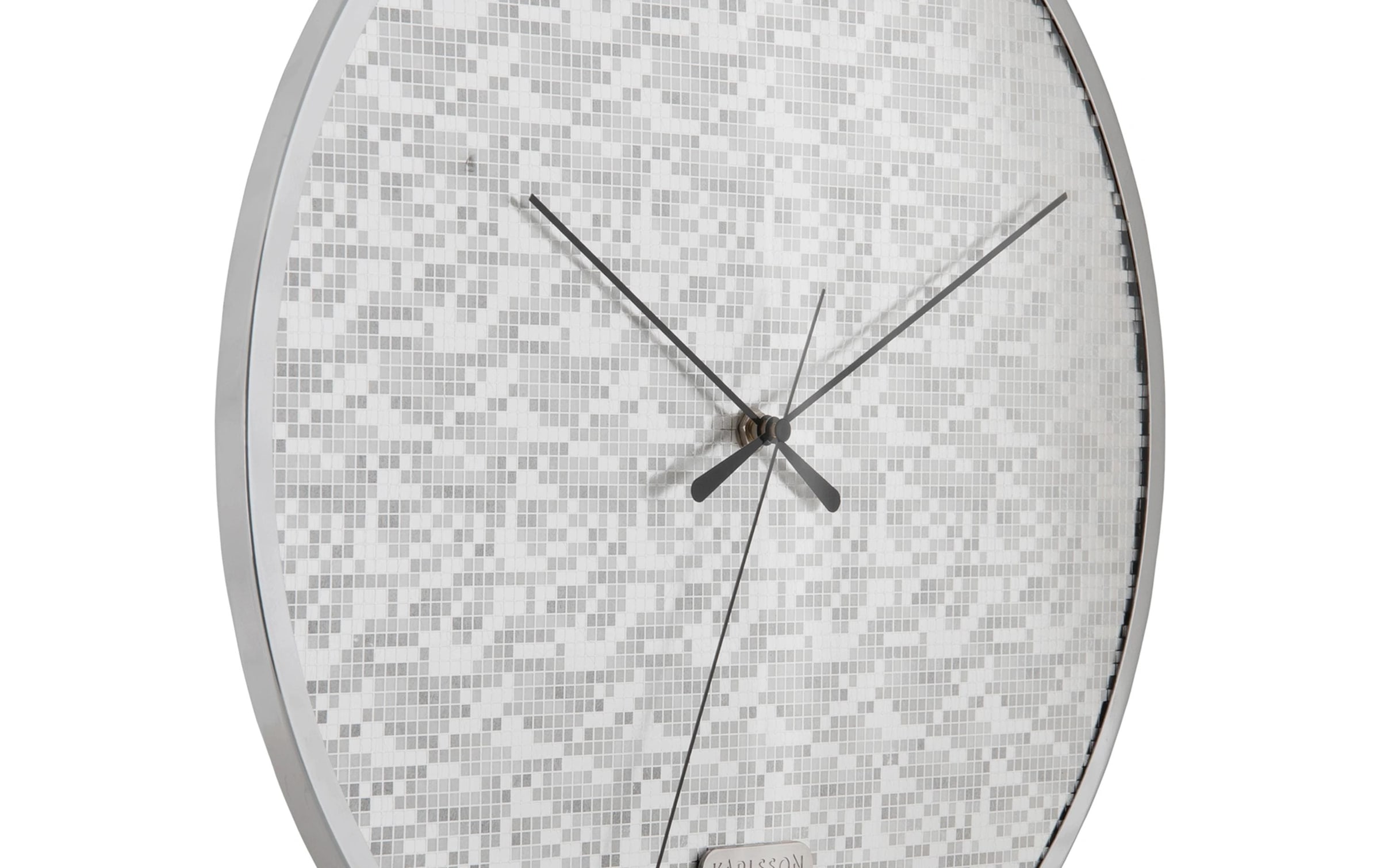 Karlsson Wanduhr »Disco Bling Bling 40 cm, Silber«