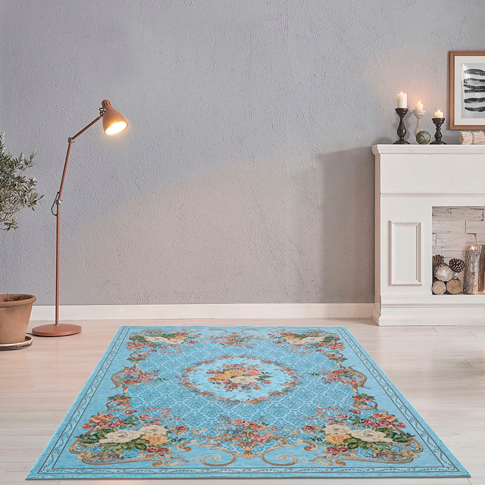THEKO »Flomi Floral« rechteckig 3 mm Höhe gewebt, Blumen Design, ideal im Wohnzimmer & Schlafzimmer