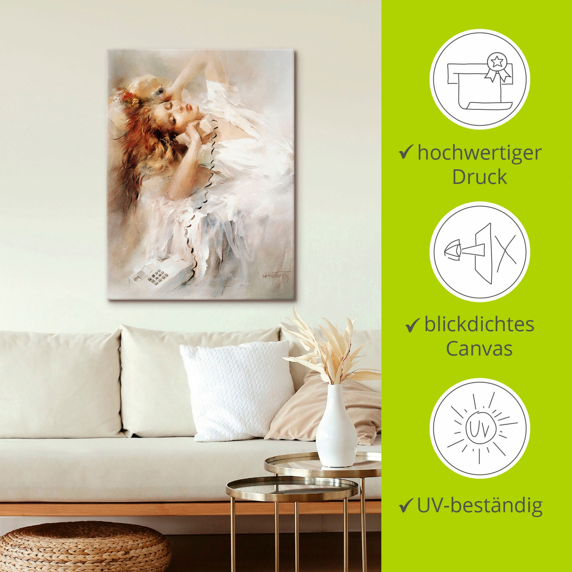 Artland Tableau sur toile »Hoffnungsvoll« 1 cuis tlg. auf Holzrahmen gespannt