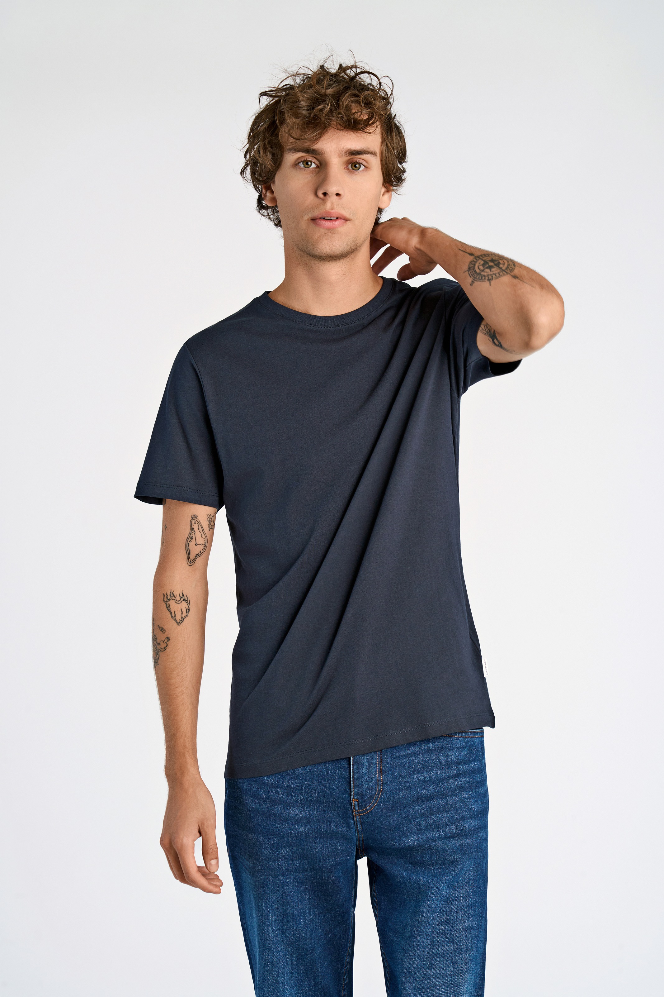 LINDBERGH T-shirt à manches courtes Lot de 7 t-shirts d'été / unis / col rond