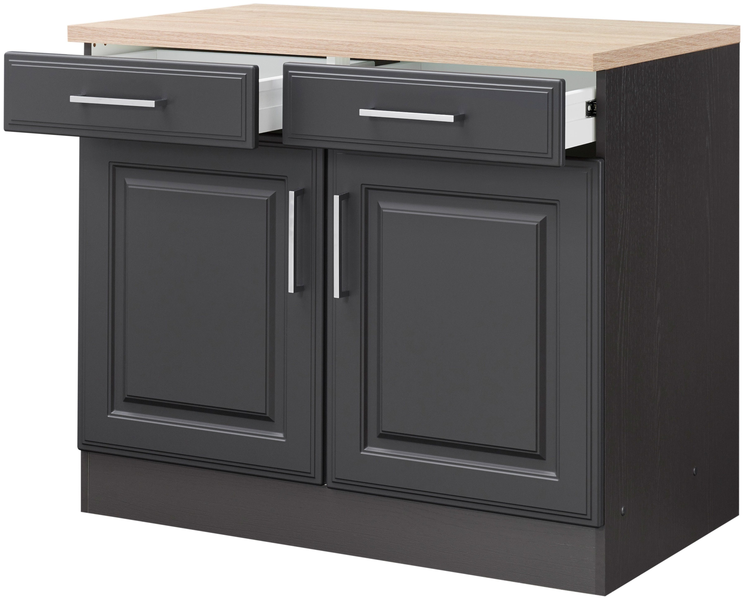 KOCHSTATION Armoire basse »KS-Stockholm« façades MDF de haute qualité