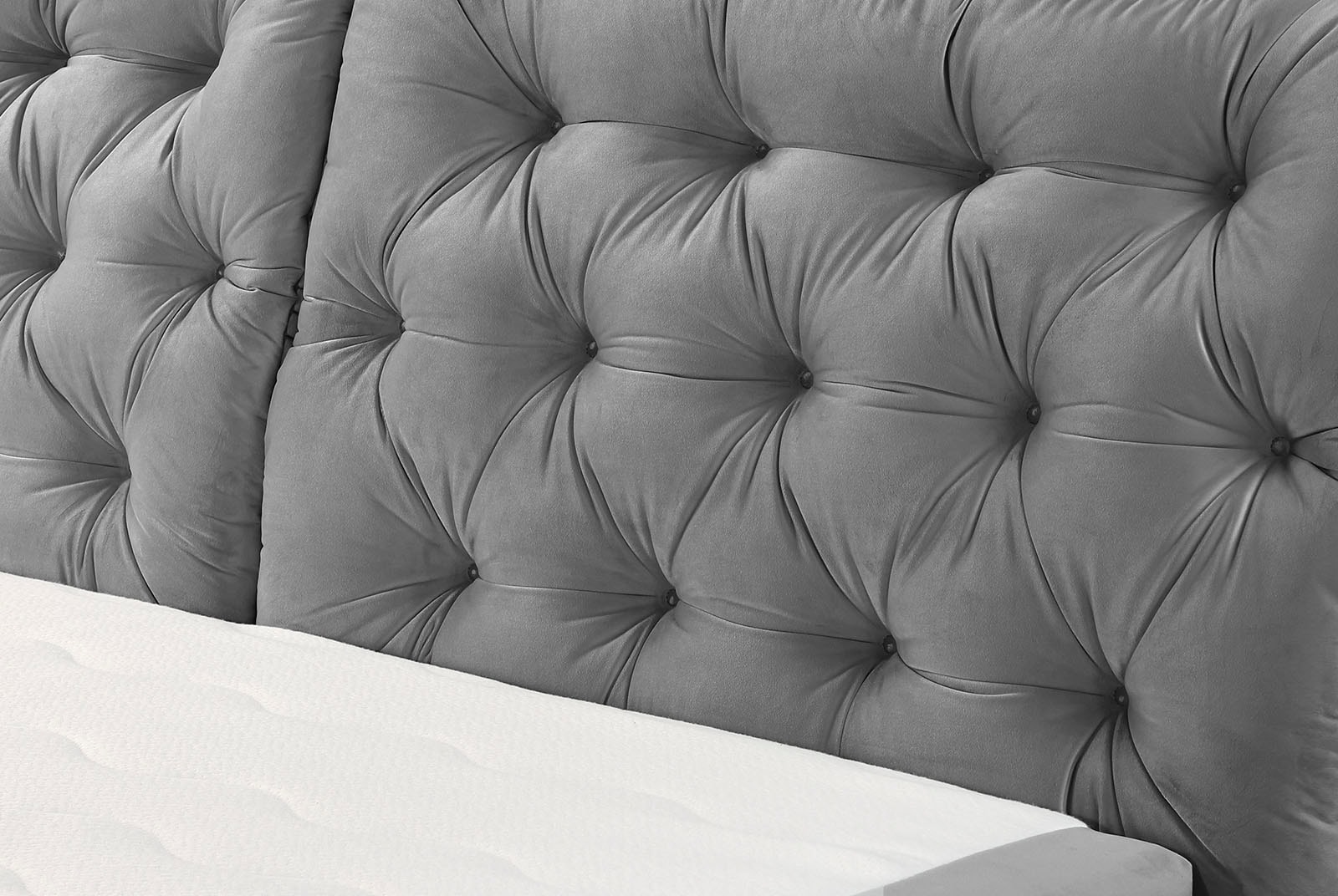 Jockenhöfer Gruppe »CHELSEA inkl. 7-Zonen-TTFK-Matratze H3/H4 und Topper« surmatelas en mousse froide de 9 cm, revêtement effet velours, surface de couchage 180x200 cm