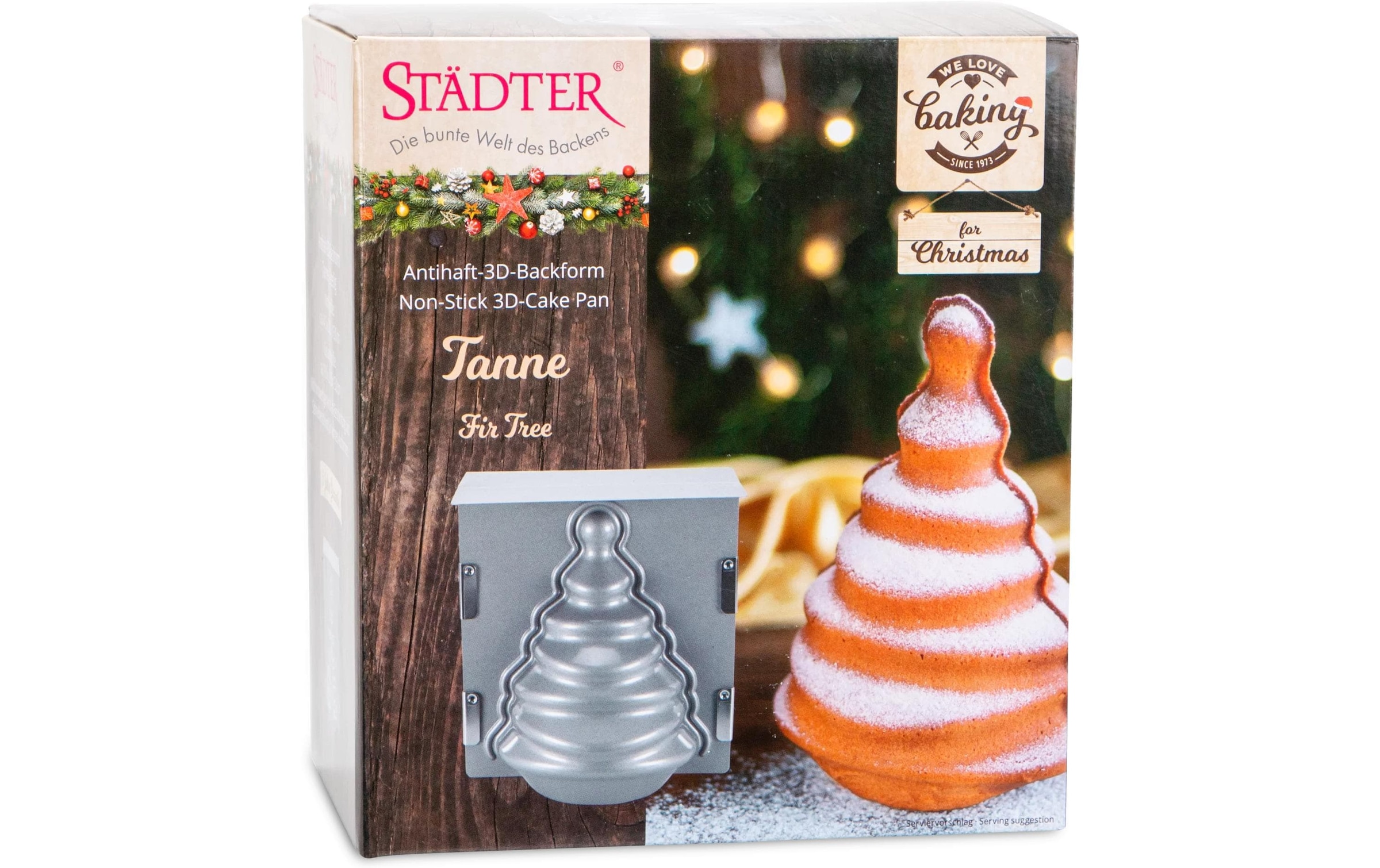 STÄDTER Backform »3D Tannenbaum 19 x 21 x 13 cm«