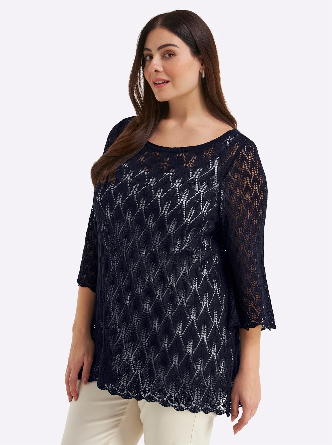 Sheego Strickpullover »3/4-Arm-Pullover«