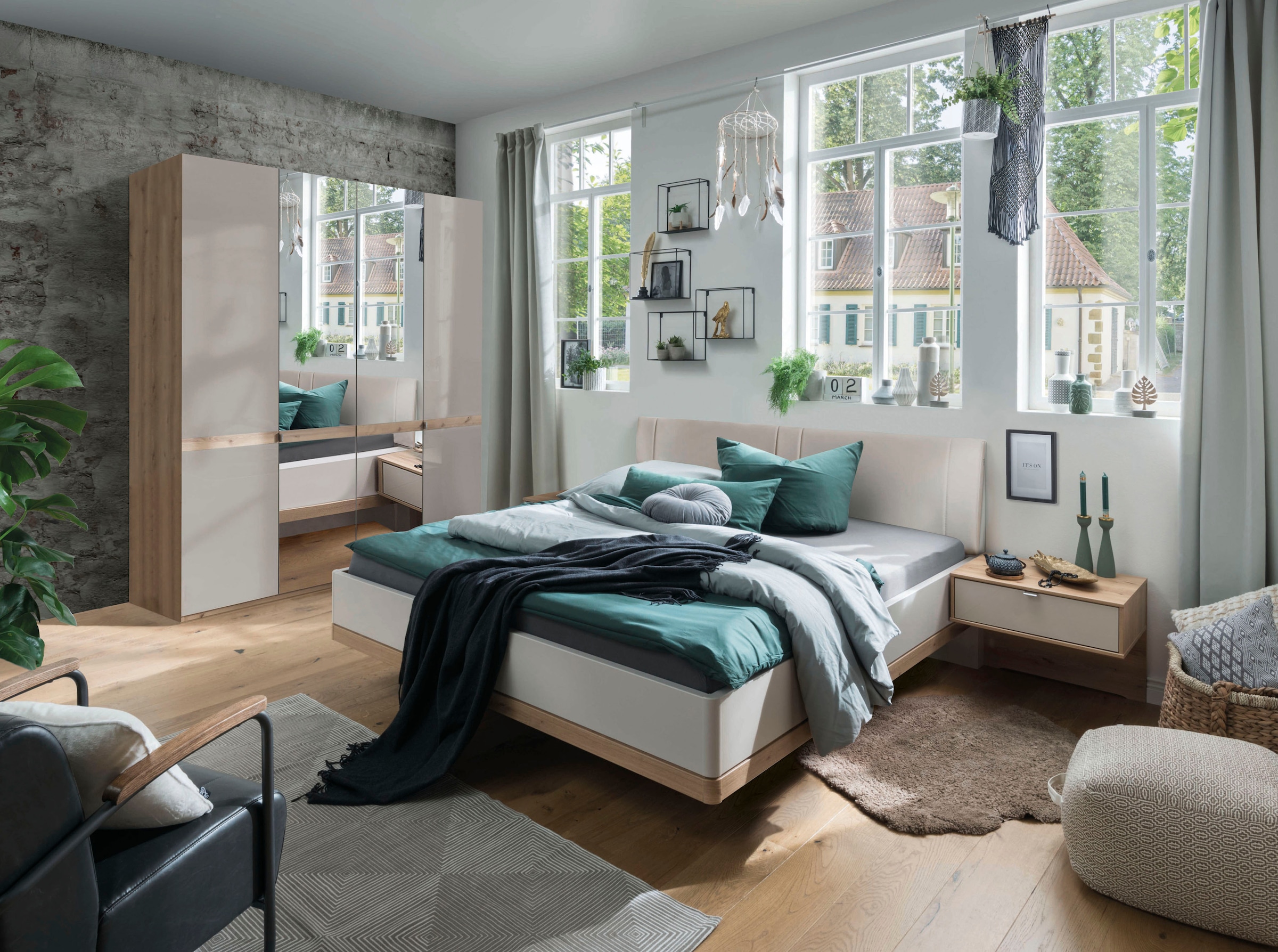 WIEMANN Drehtürenschrank »Barcelona« mit Spiegelfront und schmaler Bauchbinde