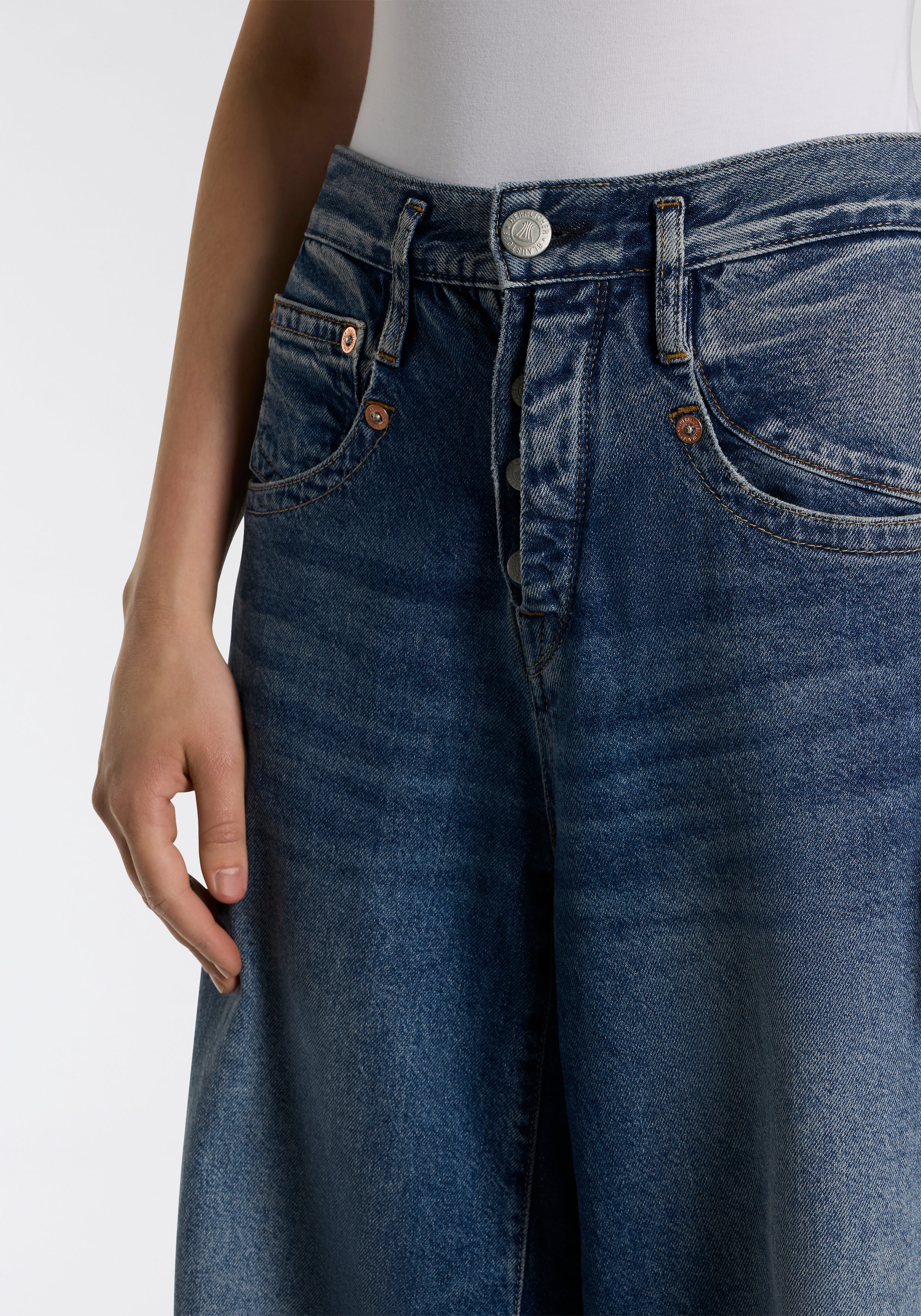 Herrlicher Jeans à 5 poches »Shyra Palazzo Denim« mit besonders weitem Bein