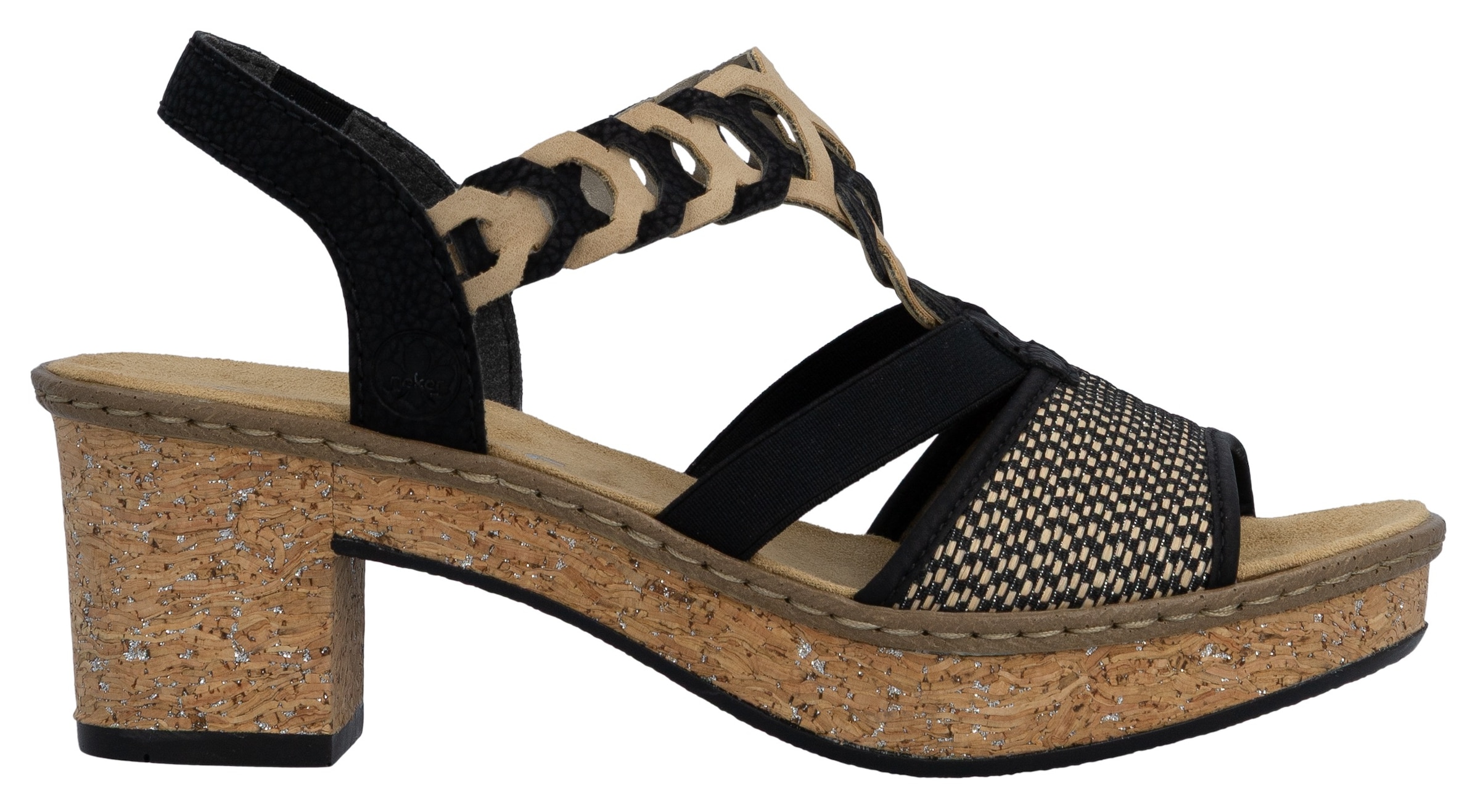 Rieker Sandales  , Sommerschuh, Sandale, Plateauabsatz, in elegantem Look
