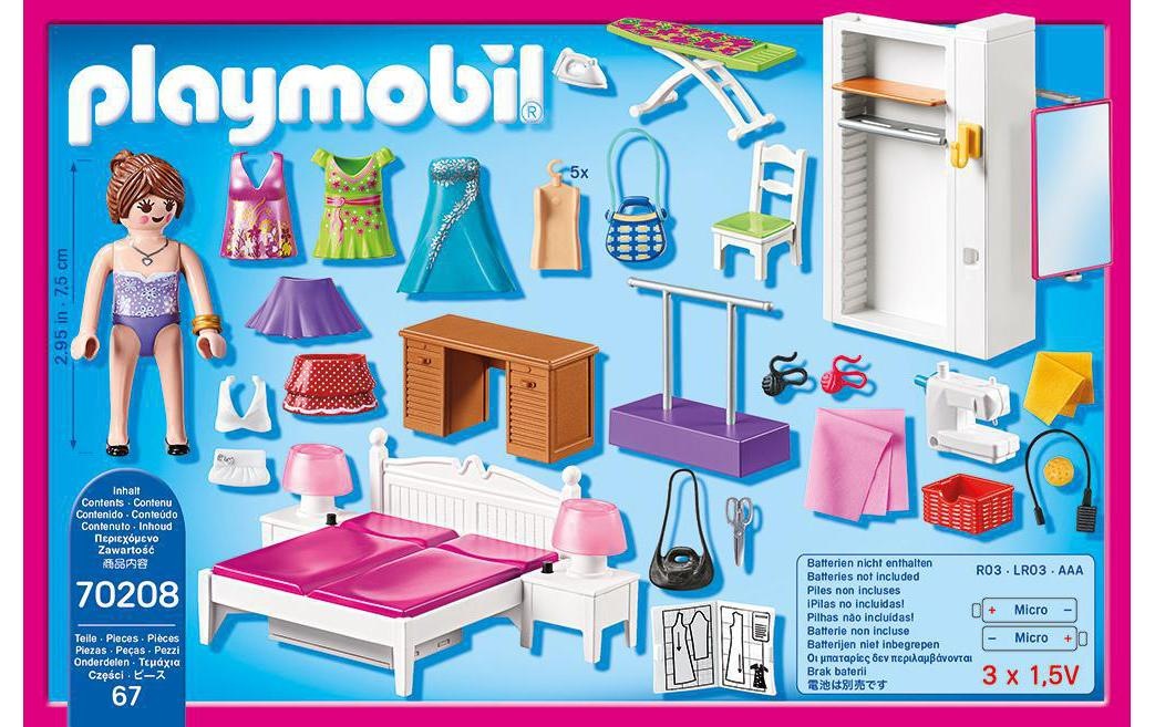 Playmobil® Briques de jeu »Dollhouse Schlafzimmer mit Nähecke 70208«