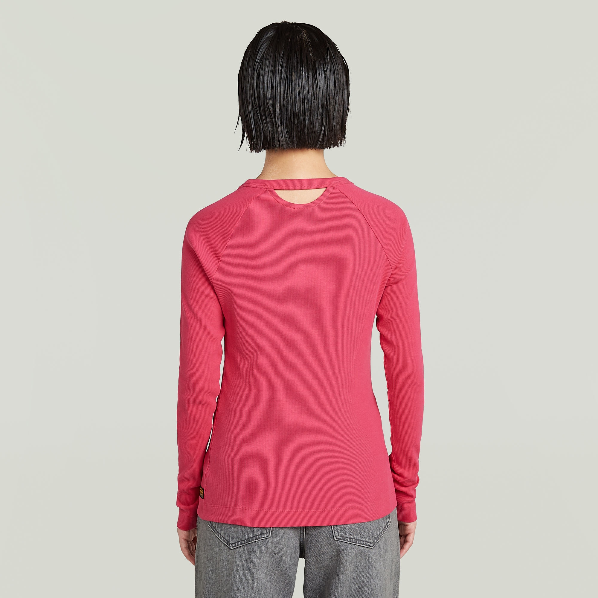 G-STAR Langarmshirt »Slim Rib Keyhole« mit Cut-Out hinten