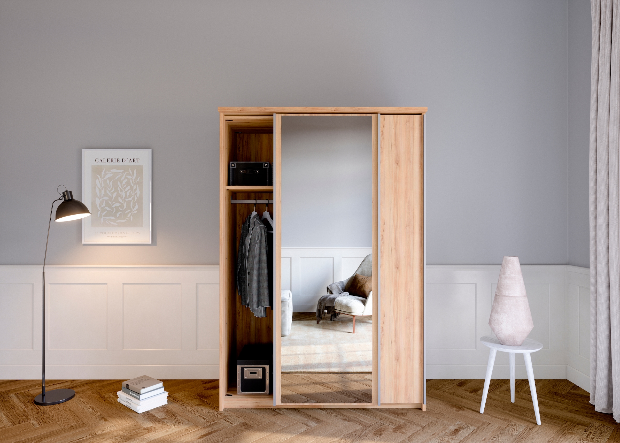 priess Armoire à portes coulissantes »Arnsberg« avec miroir