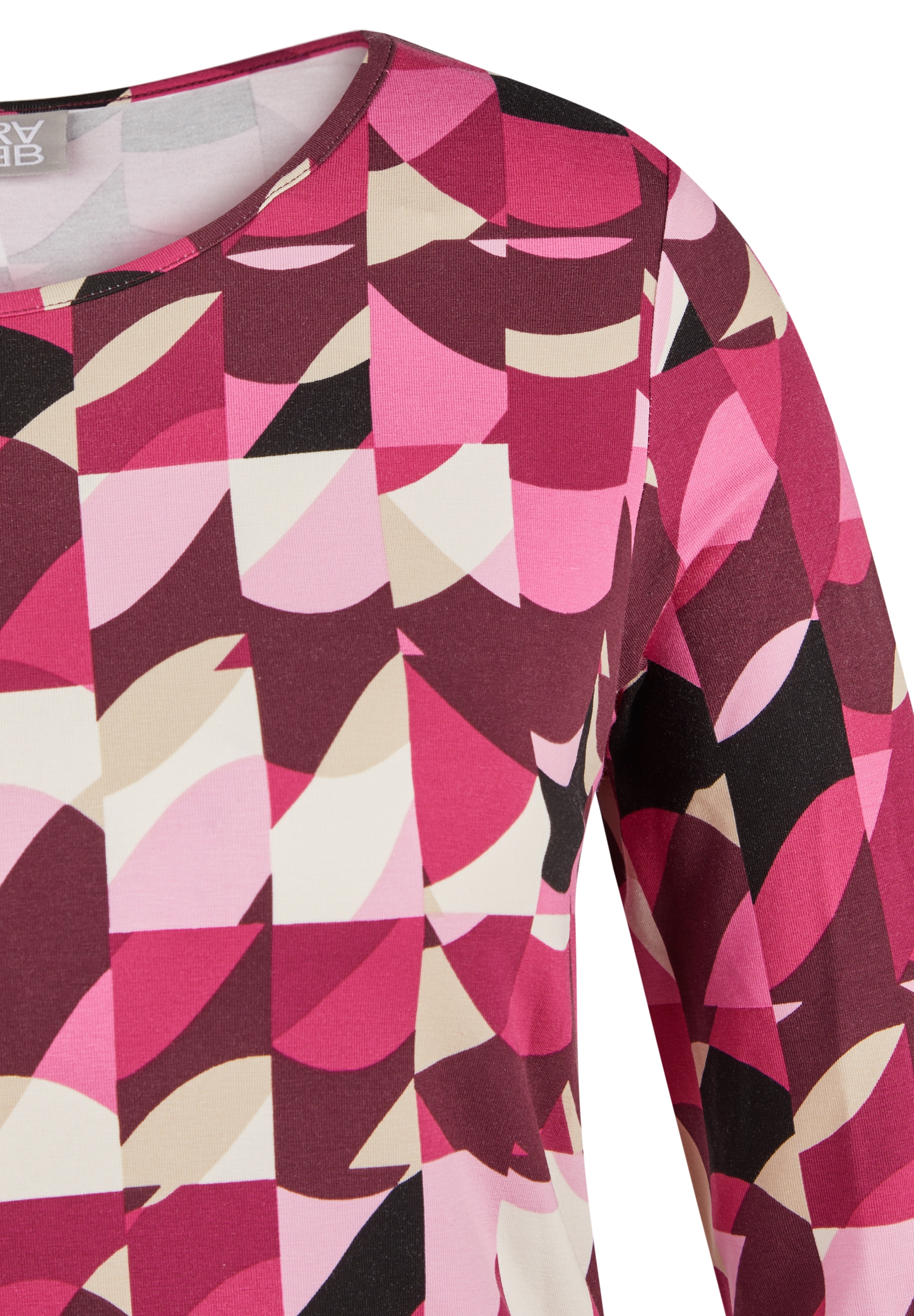 Rabe T-shirt à manches 3/4 Sommershirt mit grafischem Muster