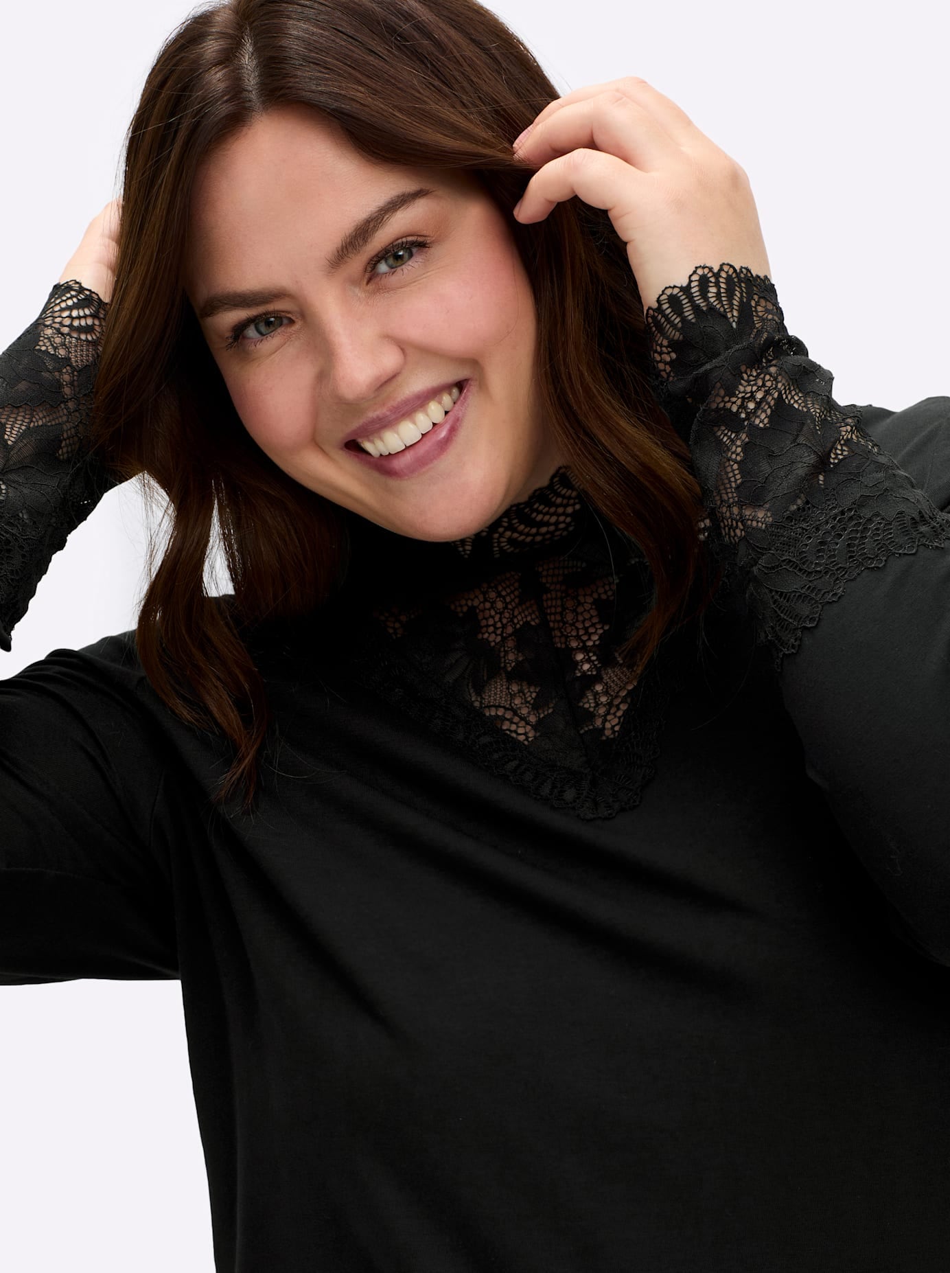 sheego by Joe Browns T-shirt à col montant »Shirt« 1 cuis