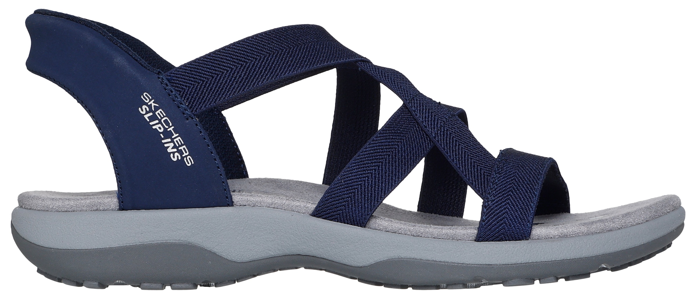 Skechers Sandale »REGGAE SLIM-STRETCH FLEX«  Flats, Trekking Sandale mit Slip-ins Funktion