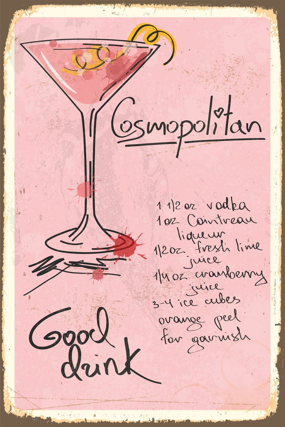 queence Tableau métallique »Cosmopolitan« 1 cuis tlg. Stahlschilder