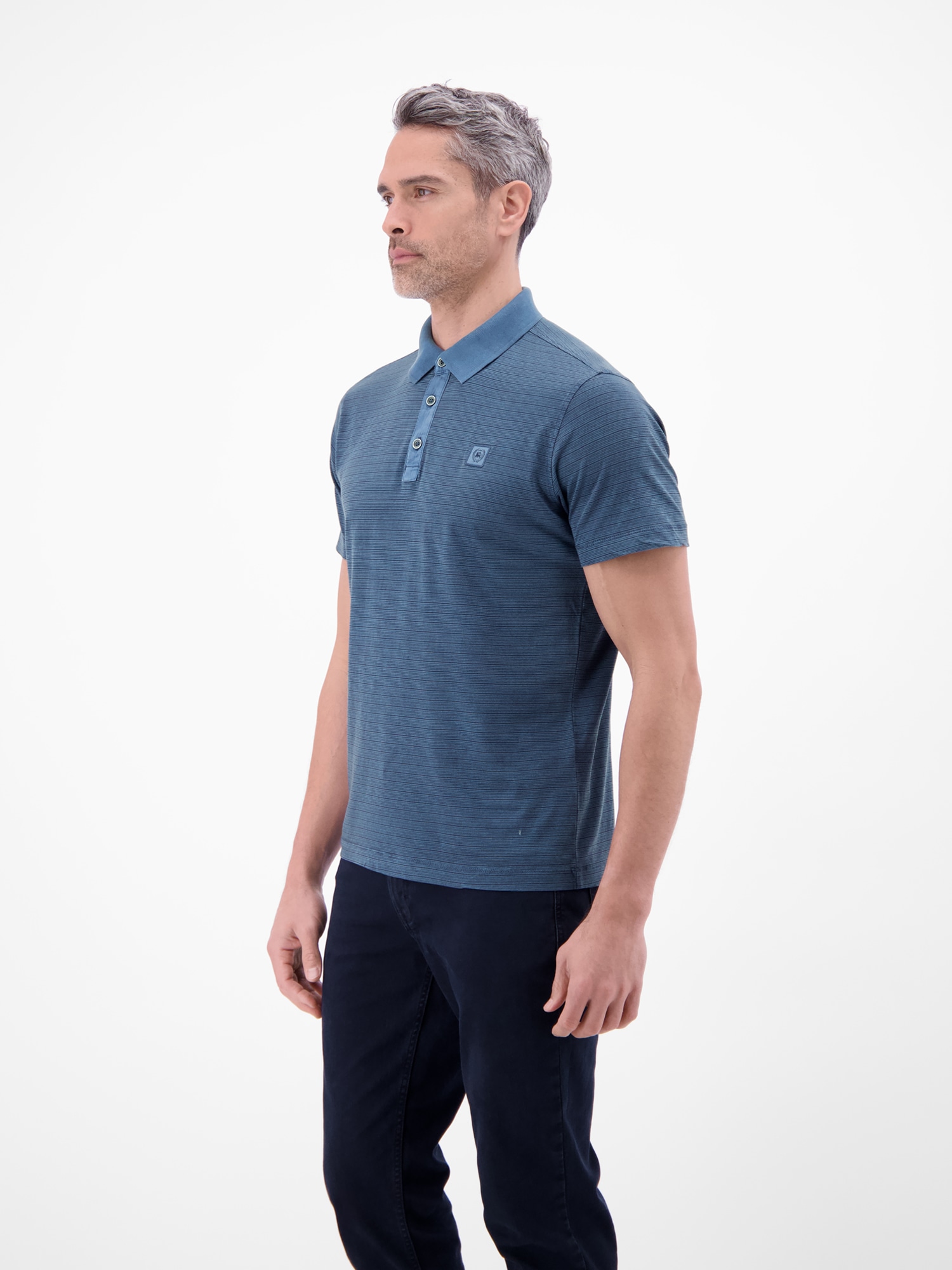 LERROS Polo »Poloshirt mit Fineliner-Optik, 100 % Baumwolle«