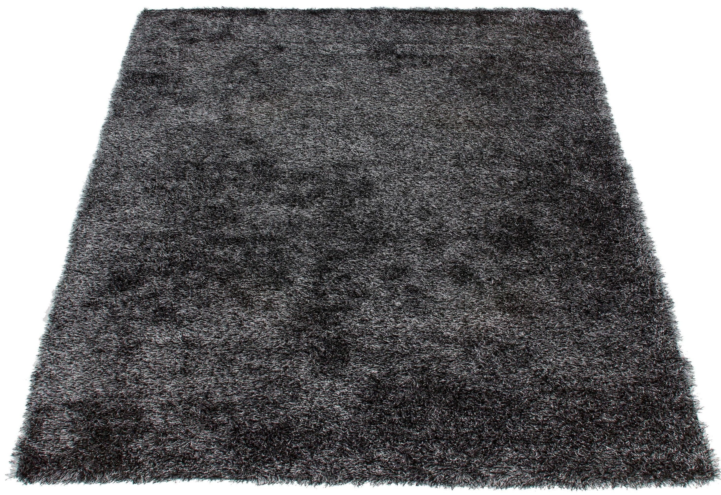 Bruno Banani Hochflor-Teppich »Alga« rechteckig 40 mm Höhe Uni, Shaggy, Langflor, besonders weich und kuschelig, Wohnzimmer