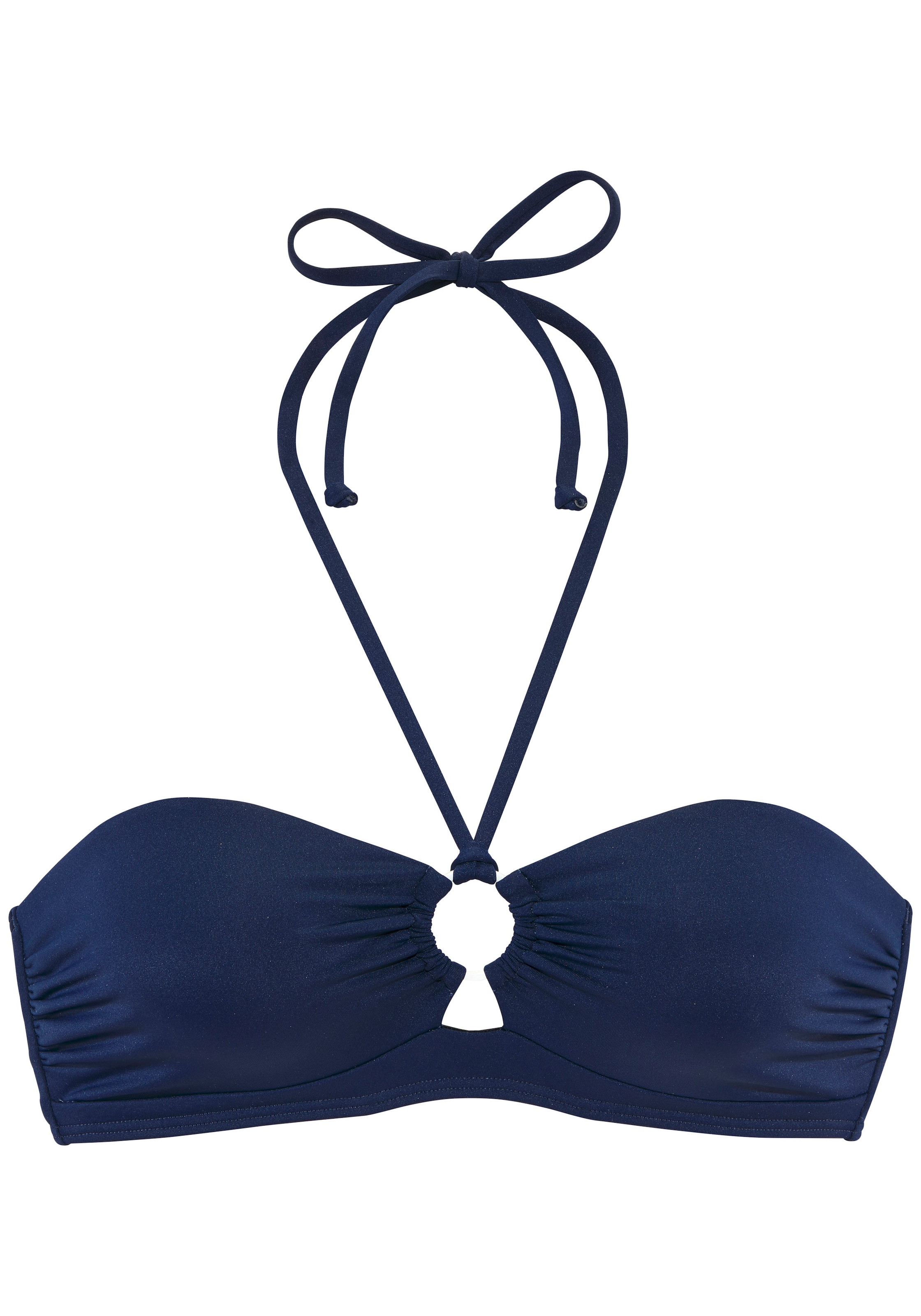 s.Oliver Top bikini bandeau »Beverly« mit kontrastfarbigem Zierring