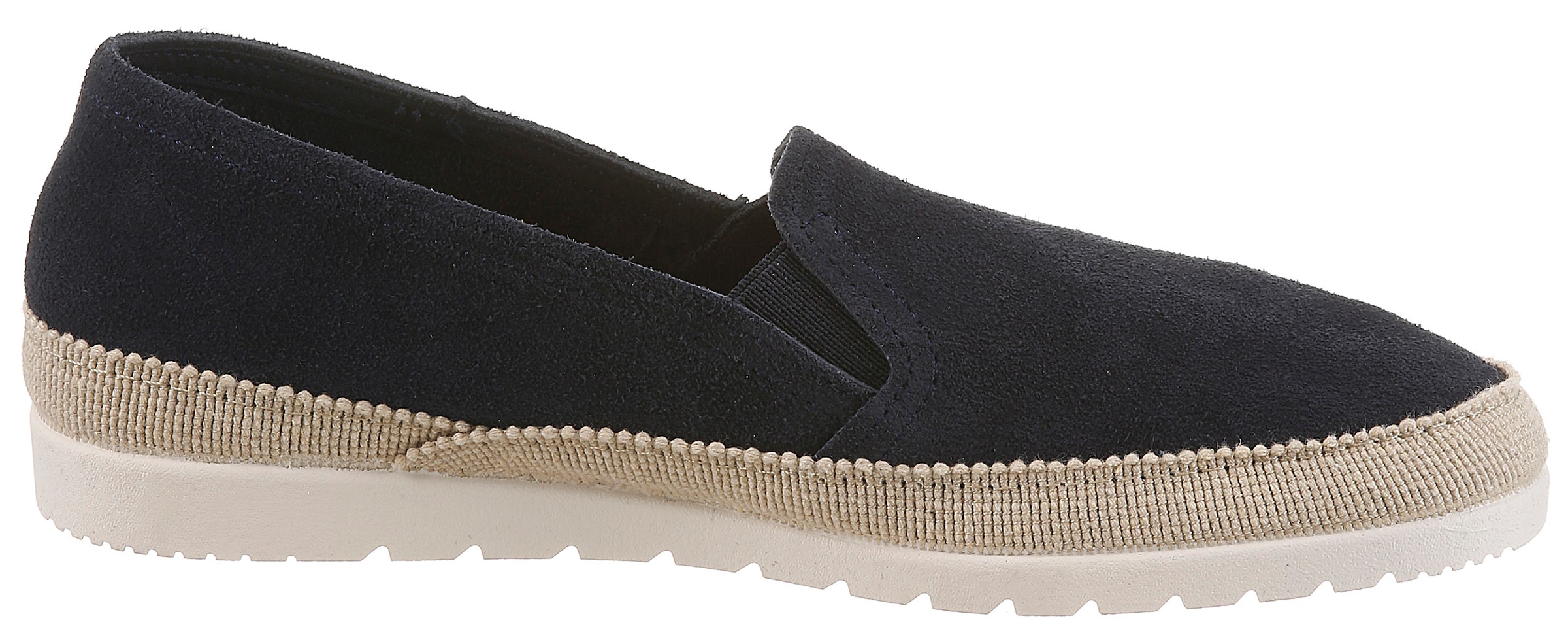 VERBENAS Slipper »NURIA«  espadrille, chaussure à enfiler, chaussure basse avec inserts stretch