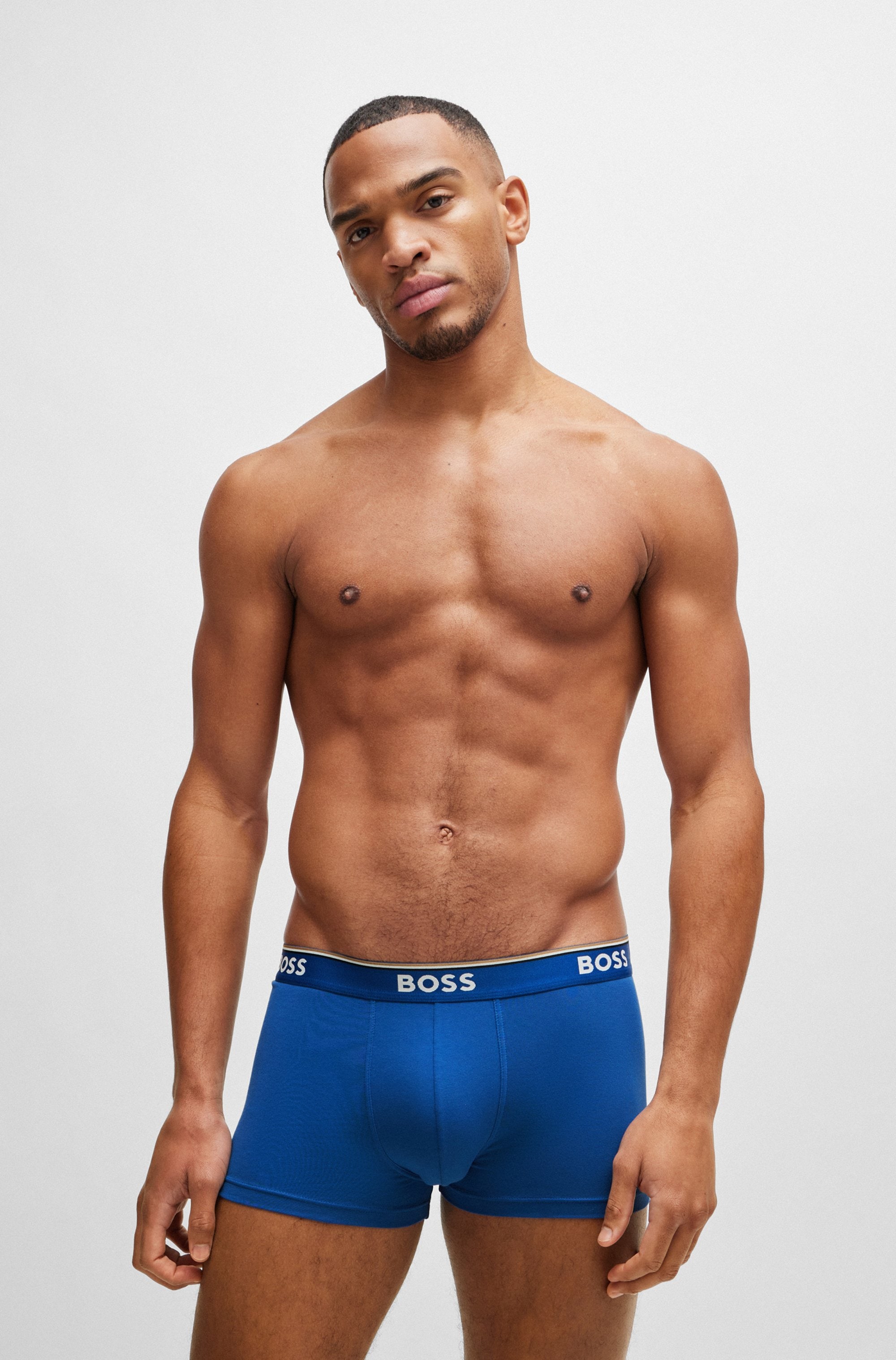 BOSS Boxer »TRUNK 3 PACK« 3 Stk. tlg., BOSS Schriftzug auf dem Bund