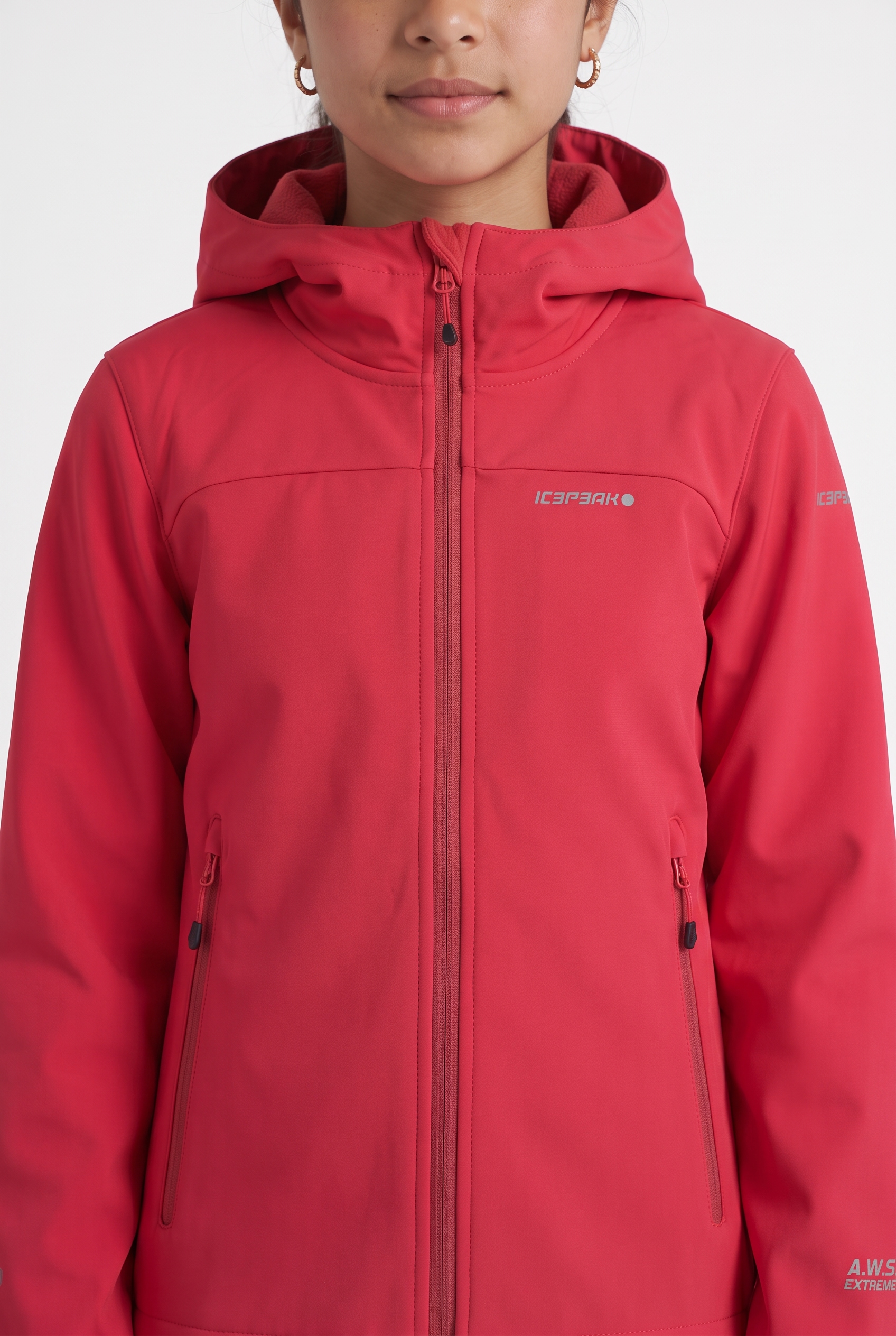 Icepeak Softshelljacke »KULM JR« mit Kapuze Kapuze, Stehkragen, leicht stretchig, wind- und wasserabweisend