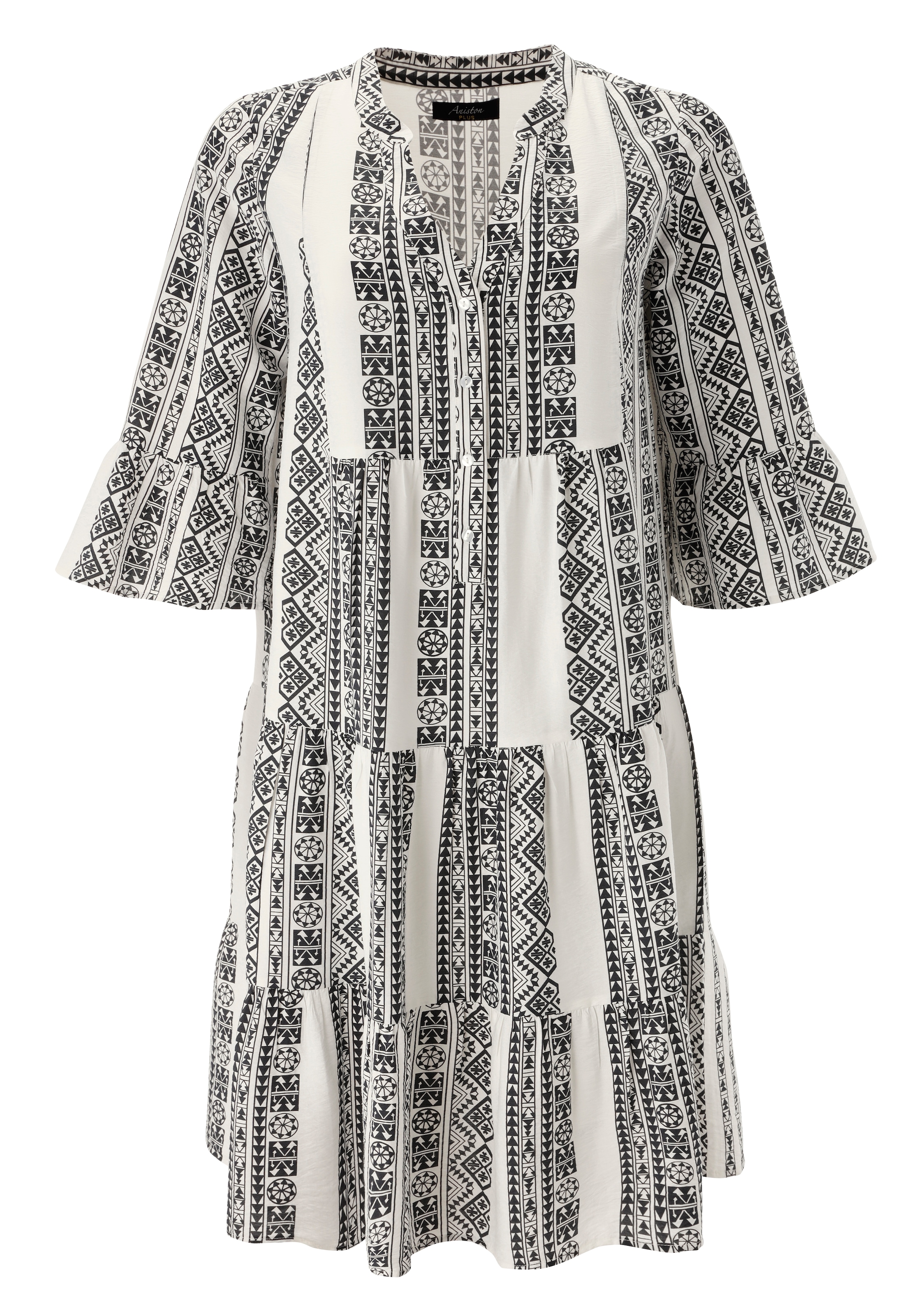 Aniston PLUS Robe midi mit Volant - NEUE KOLLEKTION