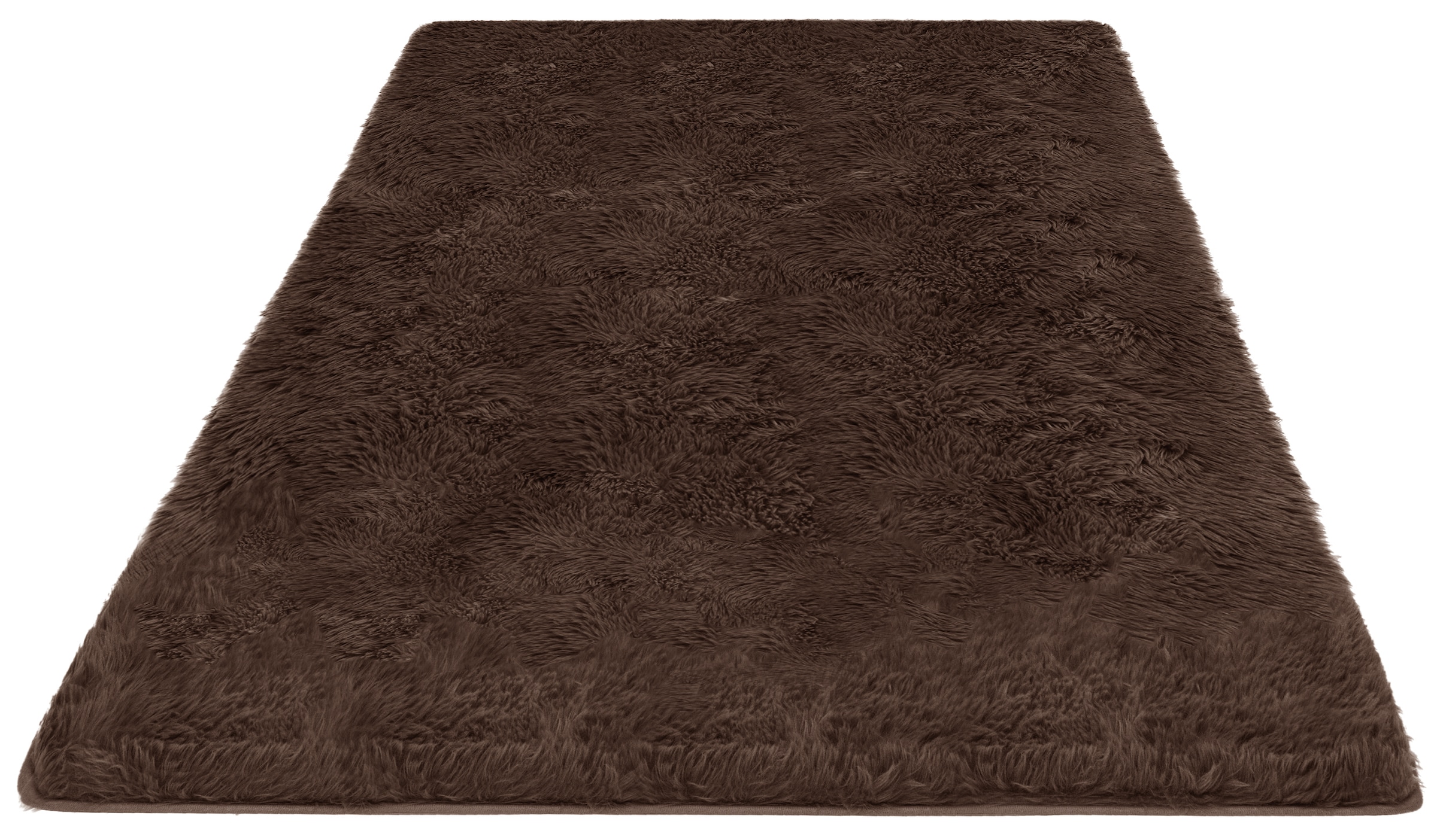 GOODproduct Tapis à poils longs »Silky, besonders weich und kuschelig, sehr dichte Qualität« Rectangulaire 33 mm Höhe revêtement antidérapant, lavable, uni, salon, chambre