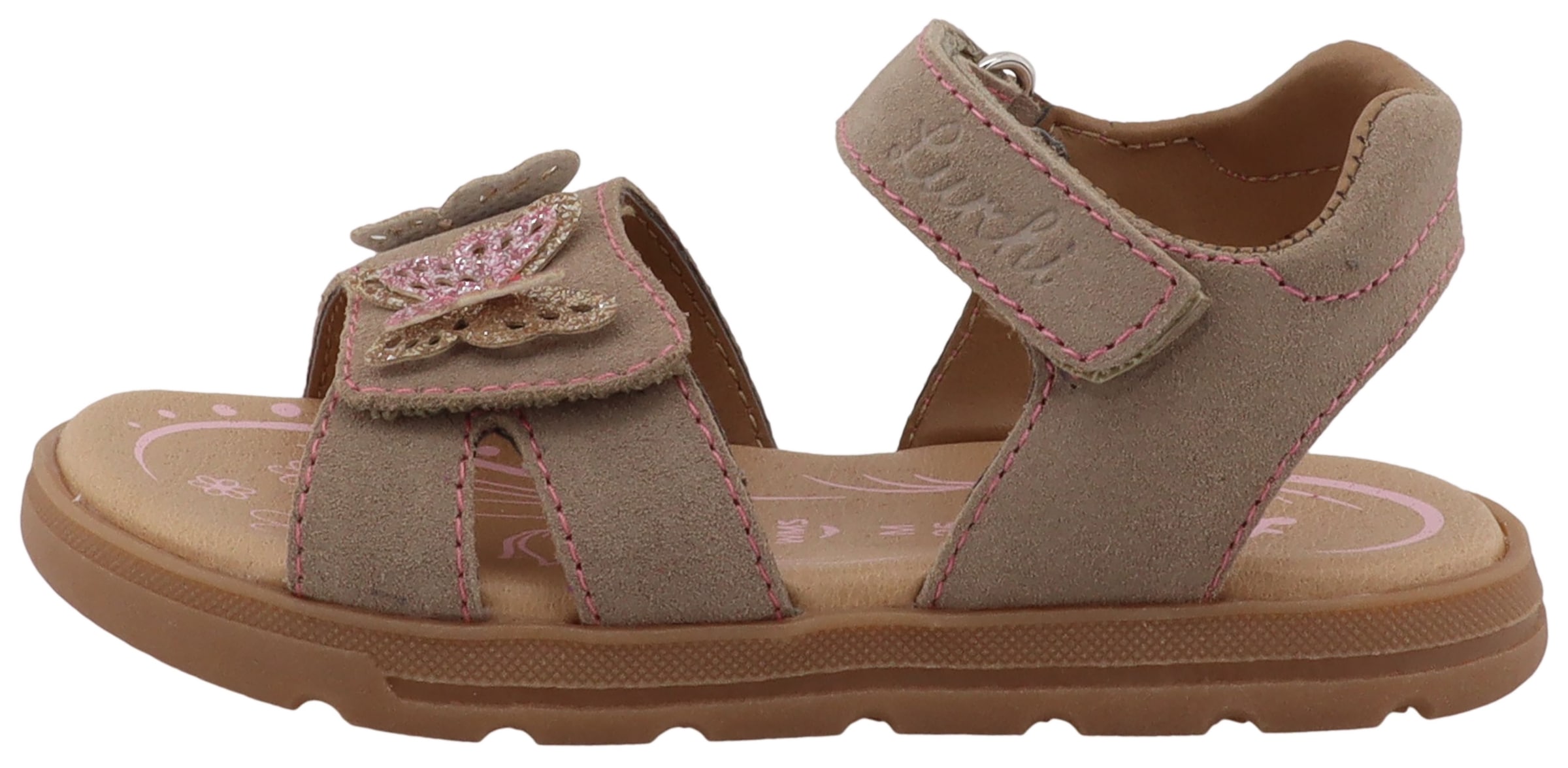 Lurchi Sandale »Cinny«  Chaussure à scratch avec paillettes, gabarit de taille à télécharger