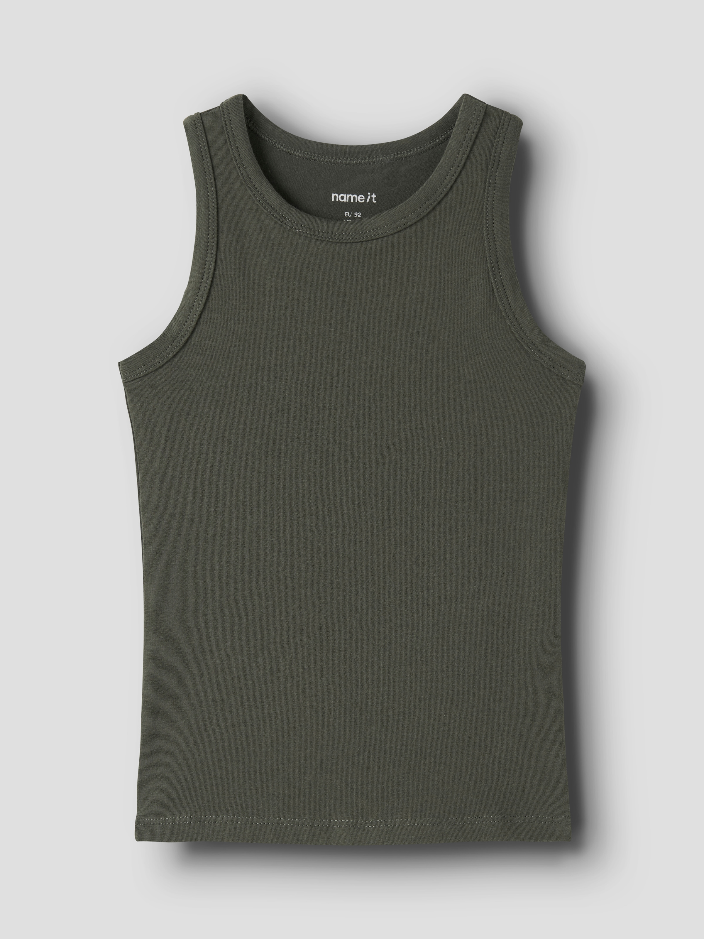Name It Sous-chemise »NKMTANK für Jungen mit Streifen im 4er-Pack« Paquet, 4 cuis rayé, décontracté, coupe régulière, mélange coton, col rond