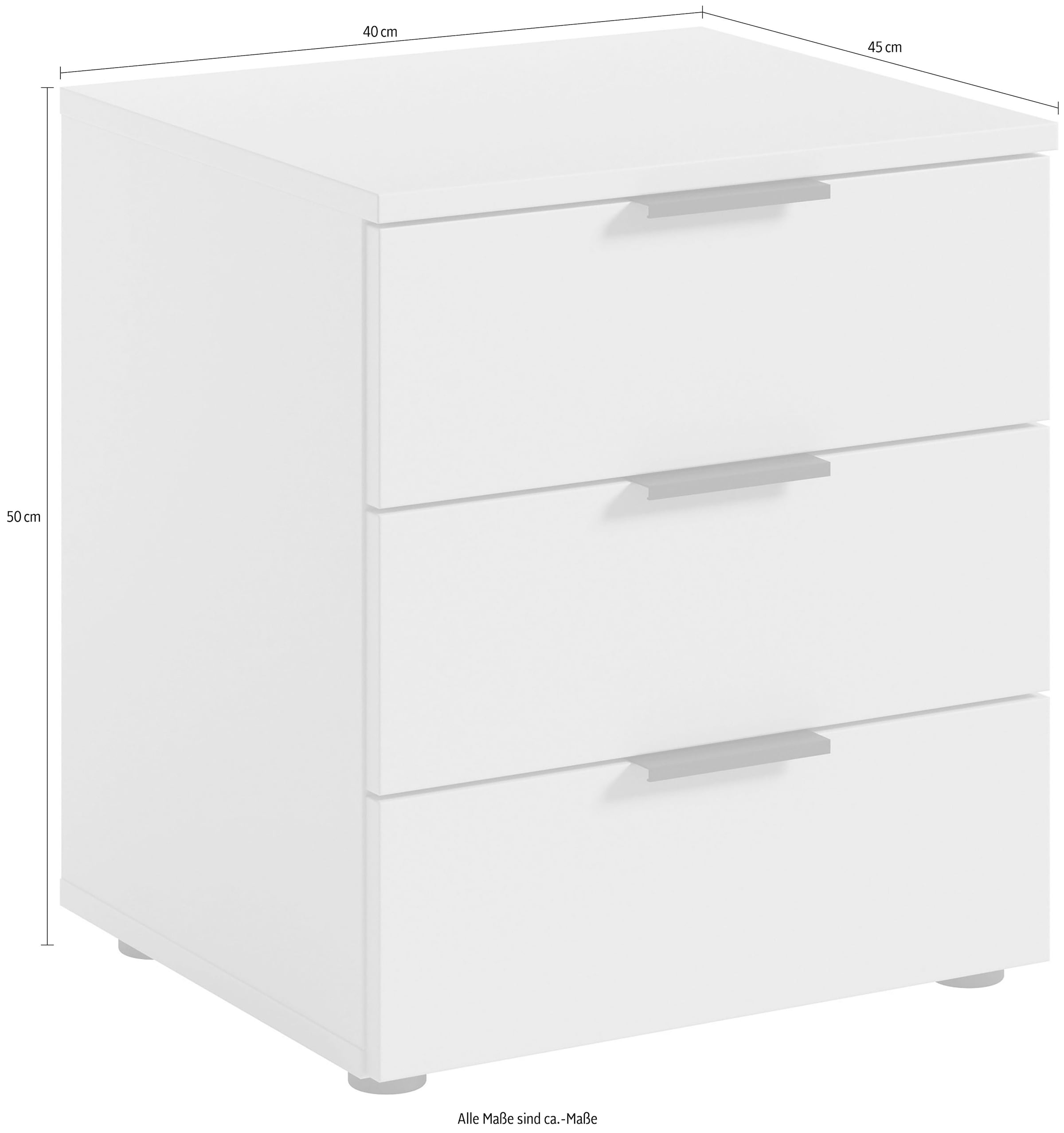 HBZ Kommode »Linz Nachtkonsole, BxHxT 45x50x40cm« 1 Stk. tlg. Breite 45cm,Lip-Griff, Melaminbeschichtung