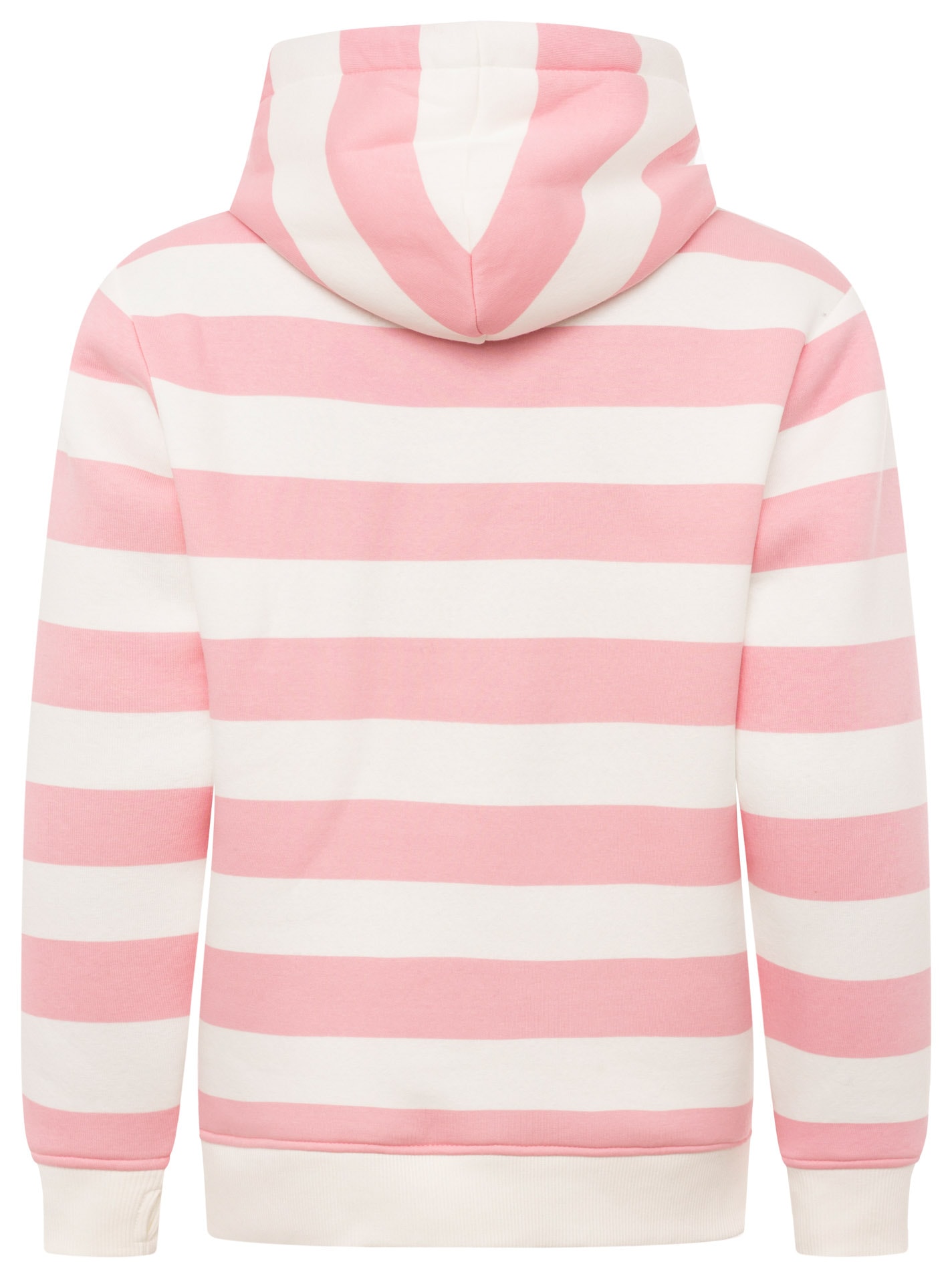Zwillingsherz Hoodie »"Streifen Smile Everyday"«, Blockstreifen, pinke Stickerei, Kängurutasche, Kapuze
